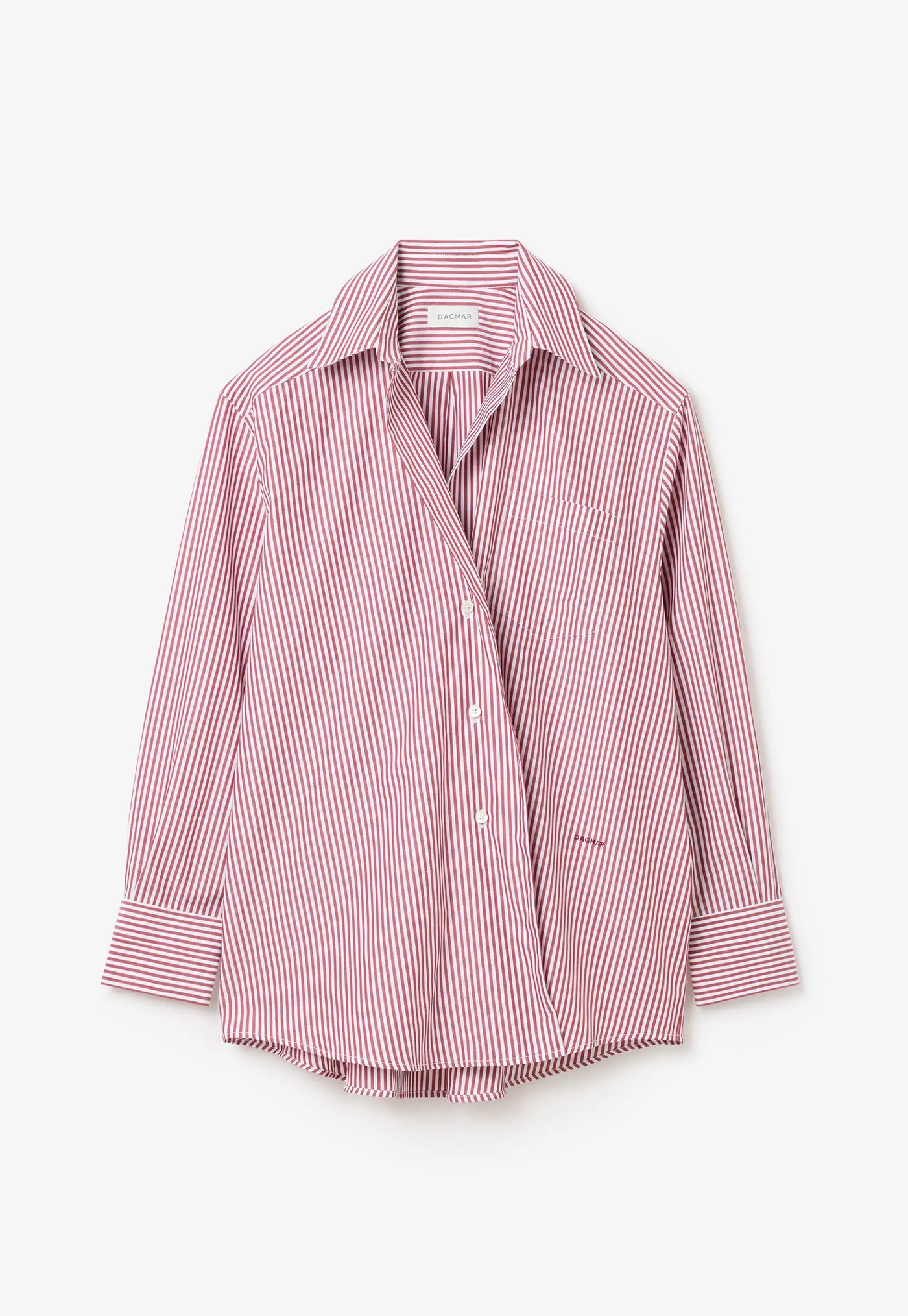 Asymmetric Shirt - Red Stripe