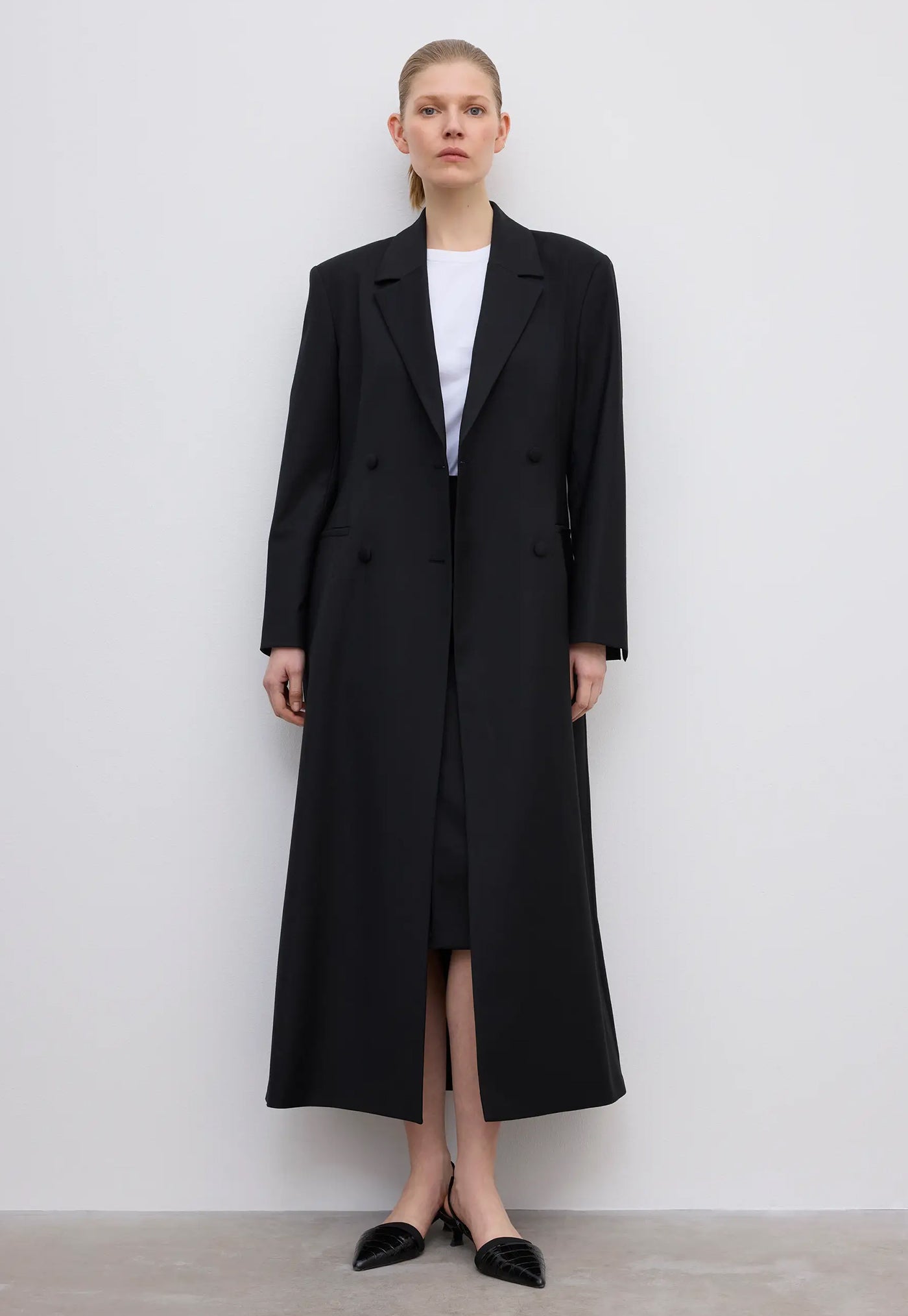Long Tailored Blazer - Black