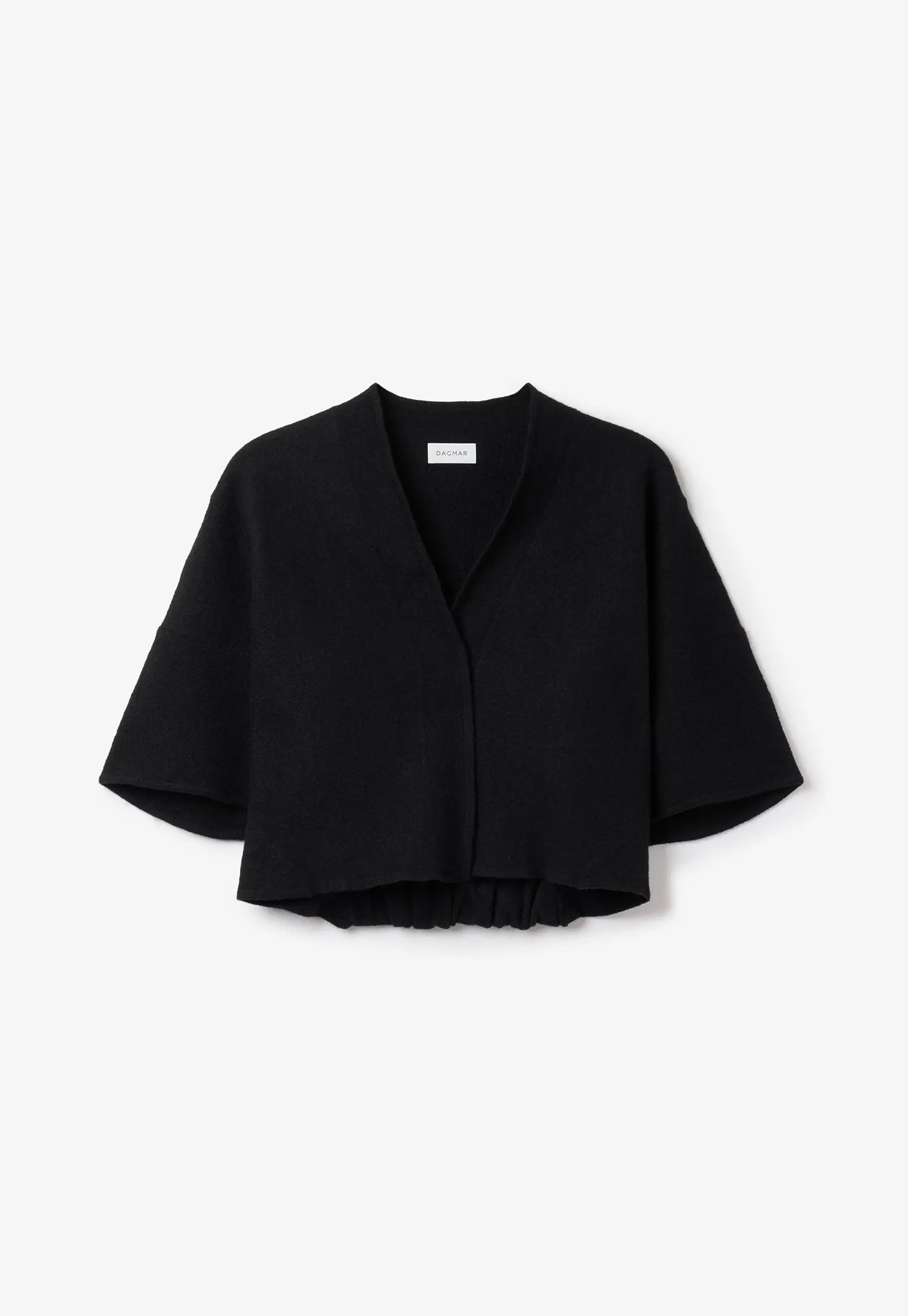 Short Wool Cardigan - Black