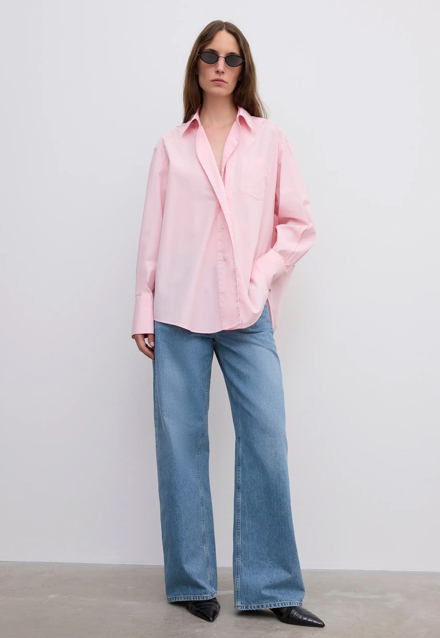 Asymmetric Shirt - Dusty Pink