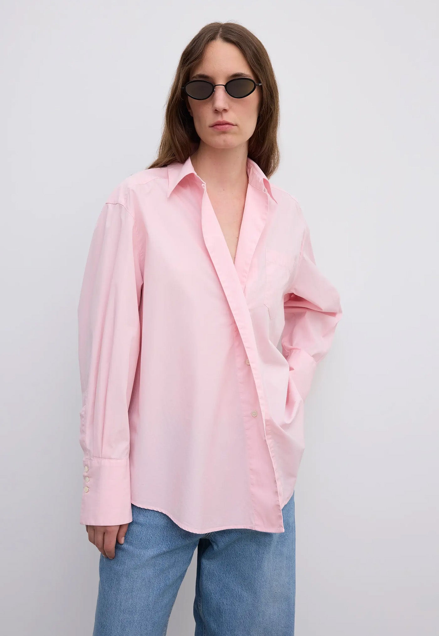 Asymmetric Shirt - Dusty Pink