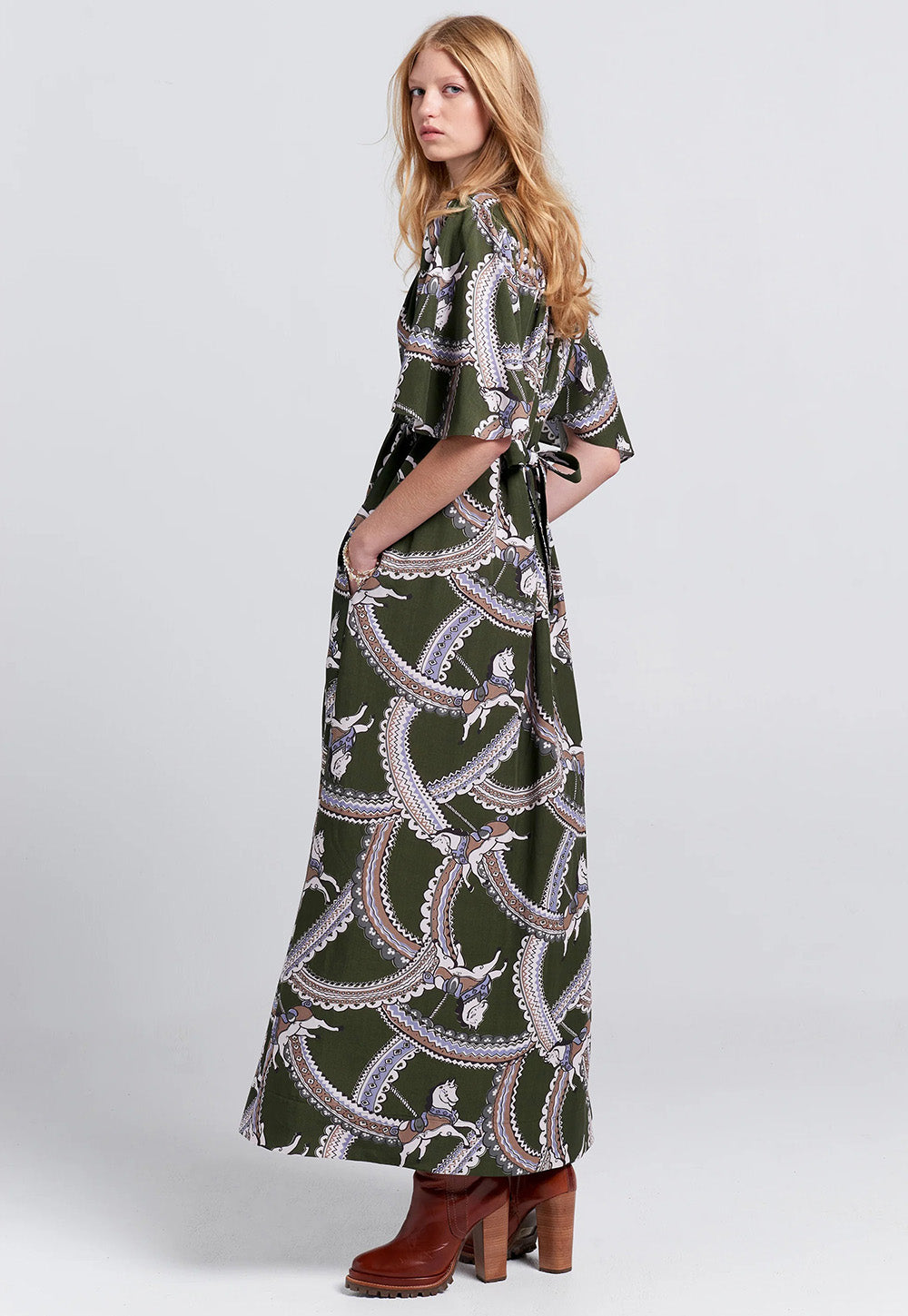 Jamboree Dress - Olive Multi