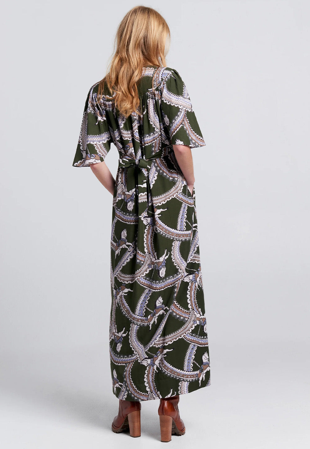 Jamboree Dress - Olive Multi