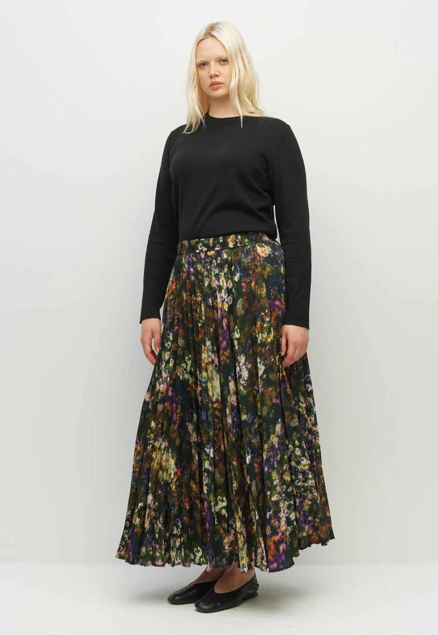 Evelyn Pleat Skirt - Firefly Floral