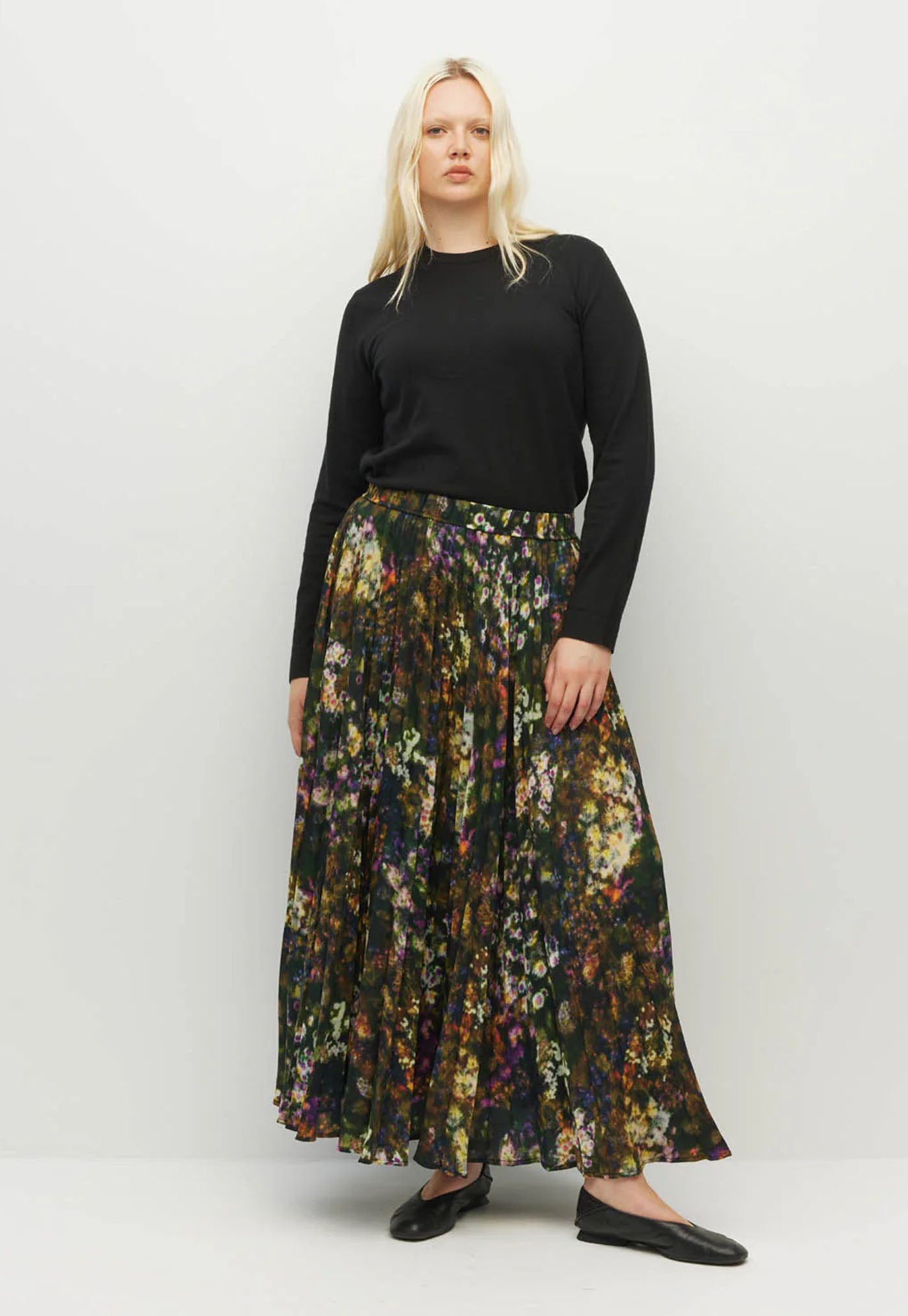 Evelyn Pleat Skirt - Firefly Floral
