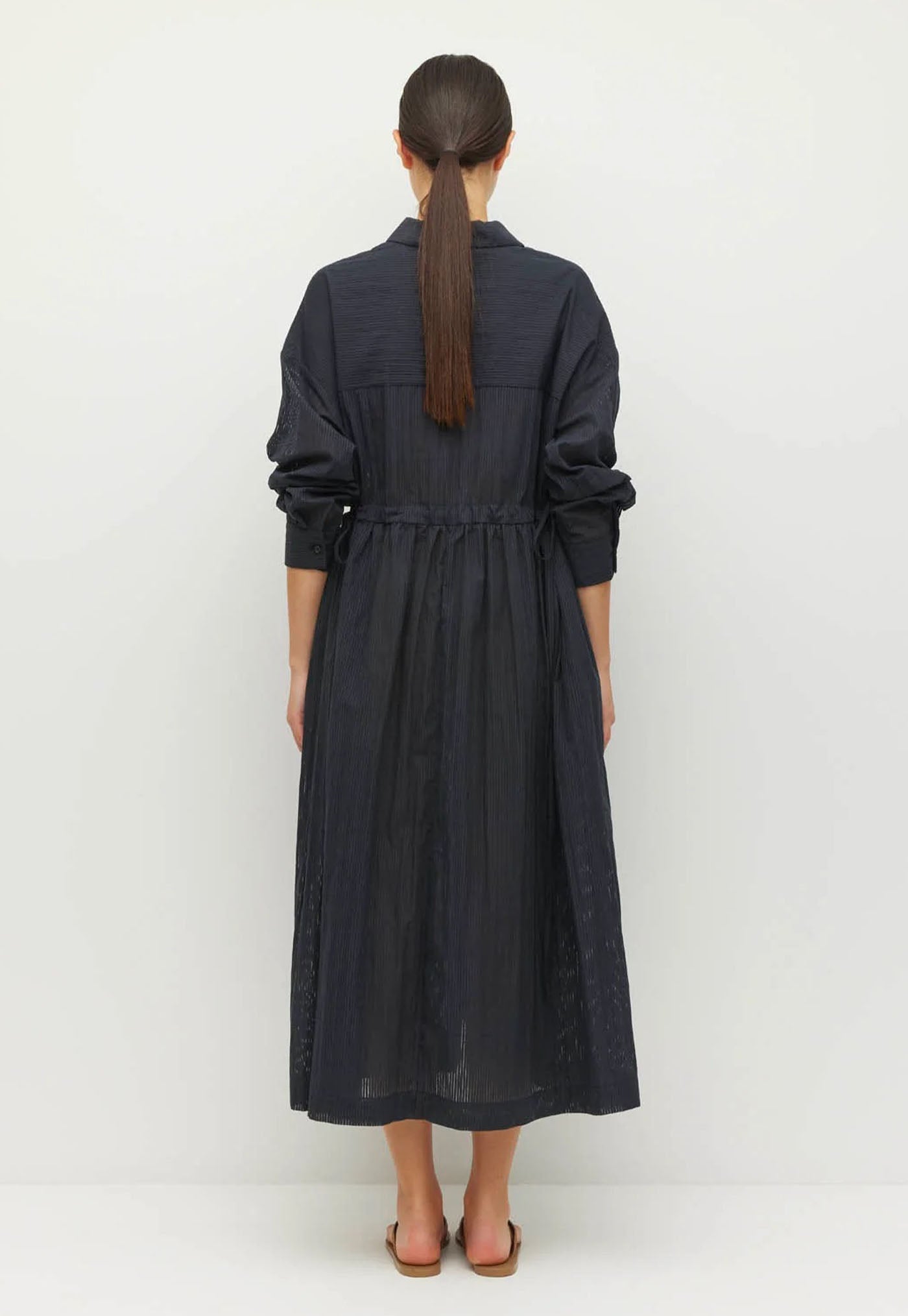 Lenora Dress - Black Stripe