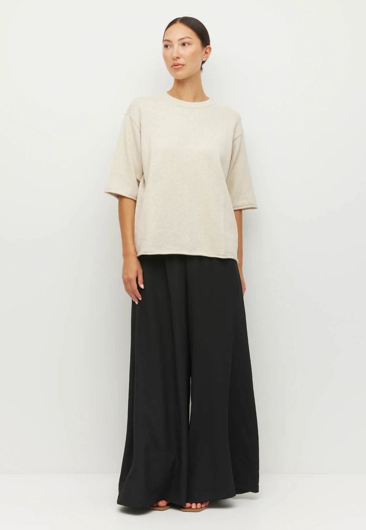 Rolled Hem T - Toast Marle