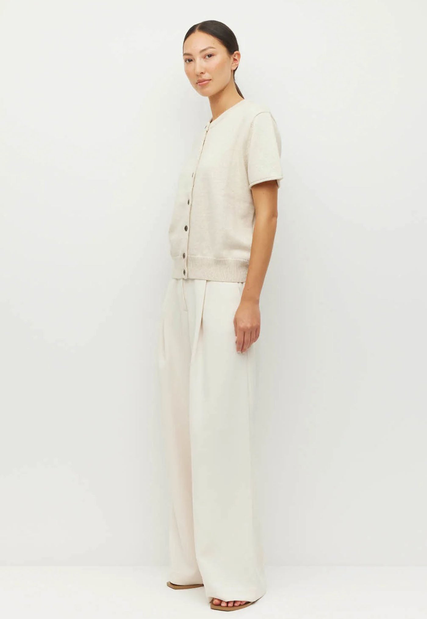 Twin T Cardi - Toast Marle