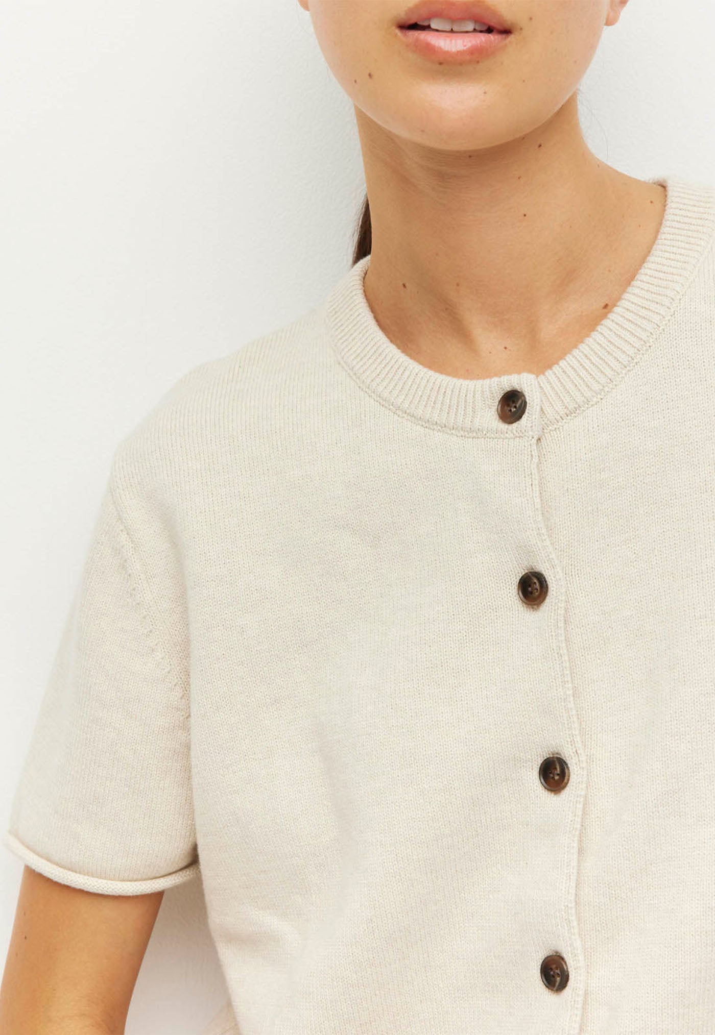 Twin T Cardi - Toast Marle