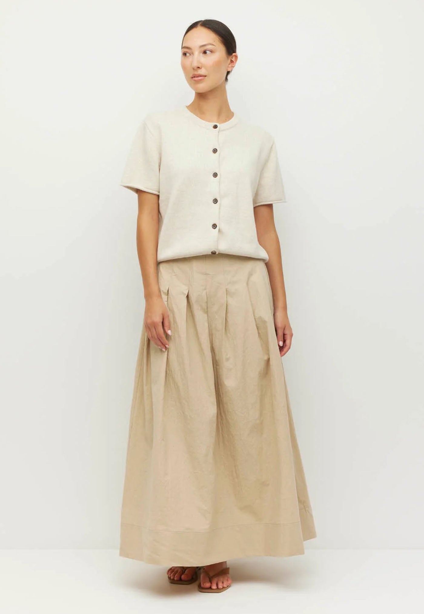 Twin T Cardi - Toast Marle