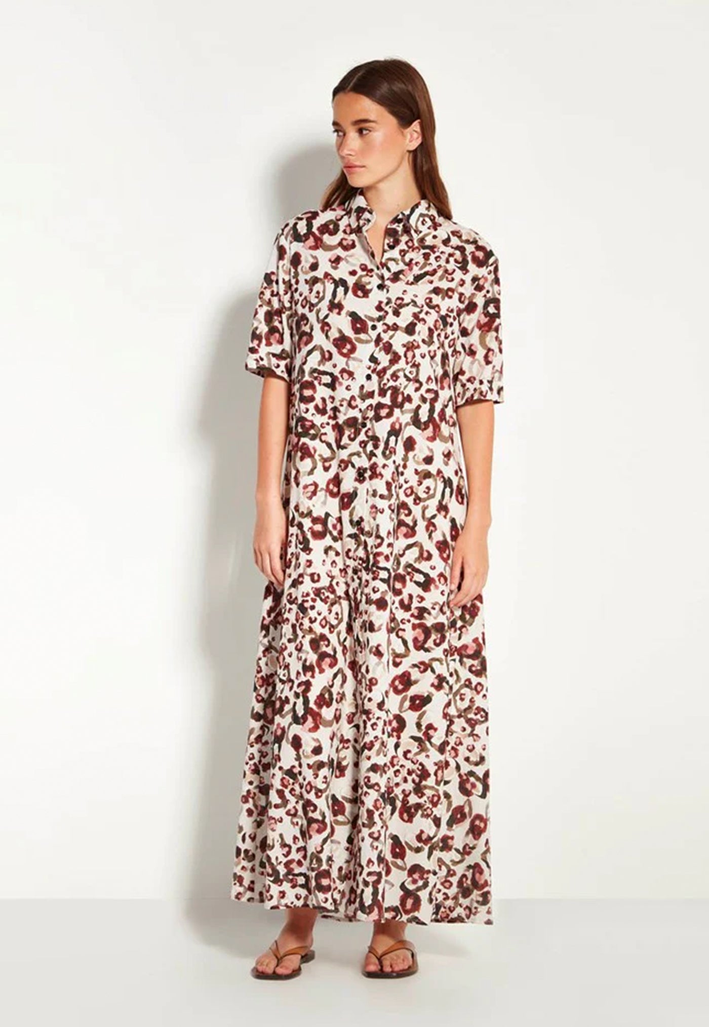 Isle Shirt Dress - Savanna