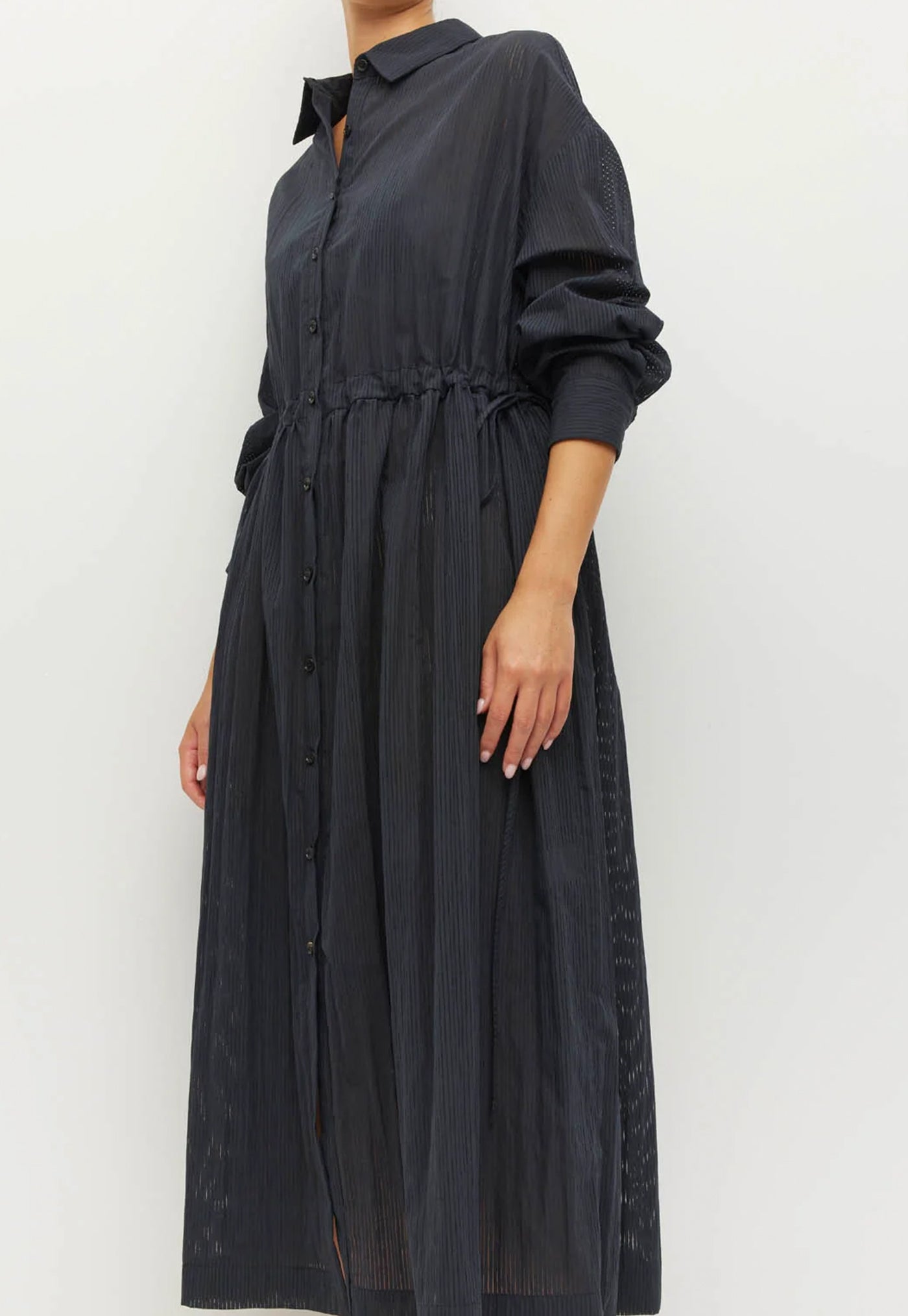 Lenora Dress - Black Stripe