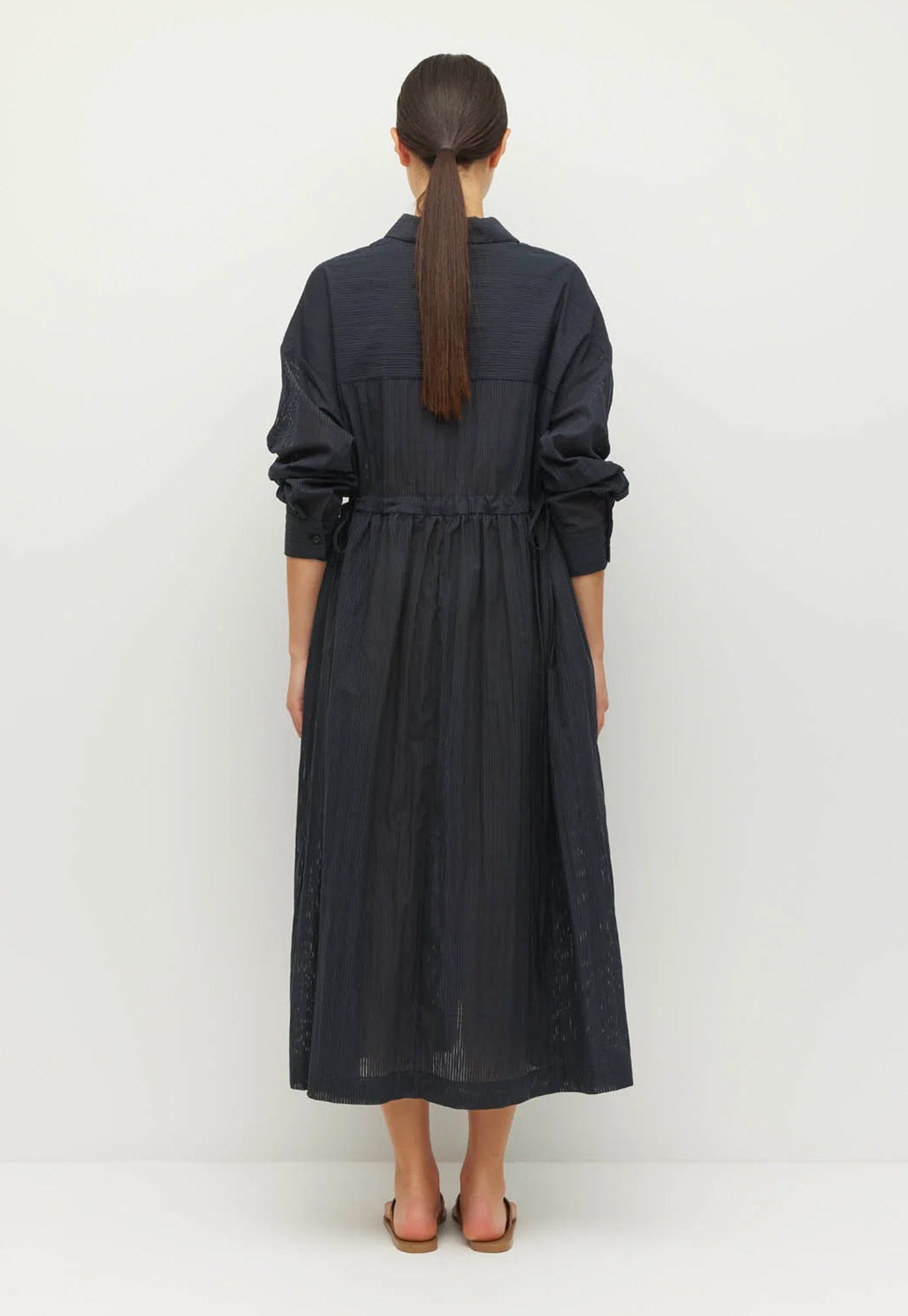 Lenora Dress - Black Stripe