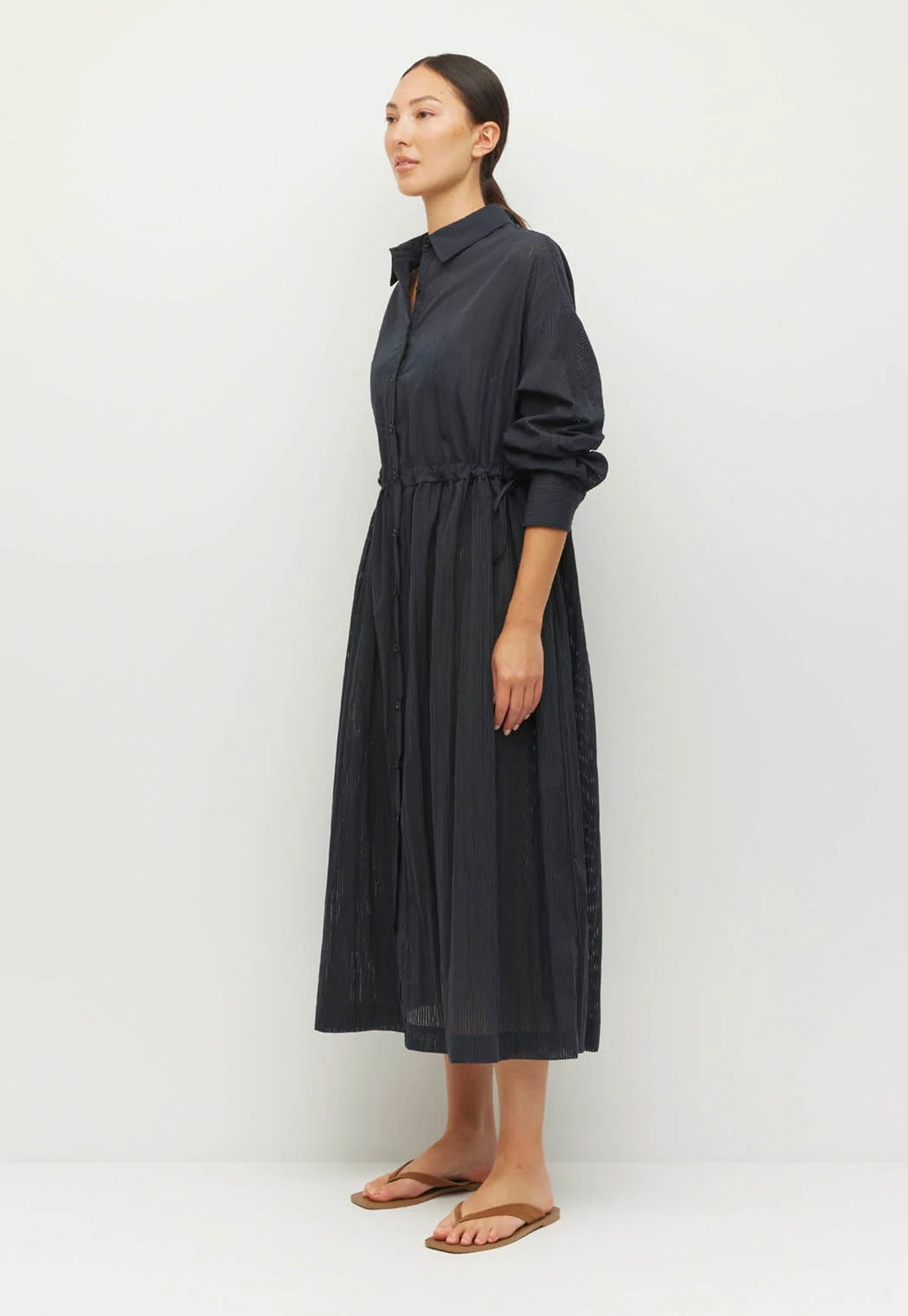Lenora Dress - Black Stripe