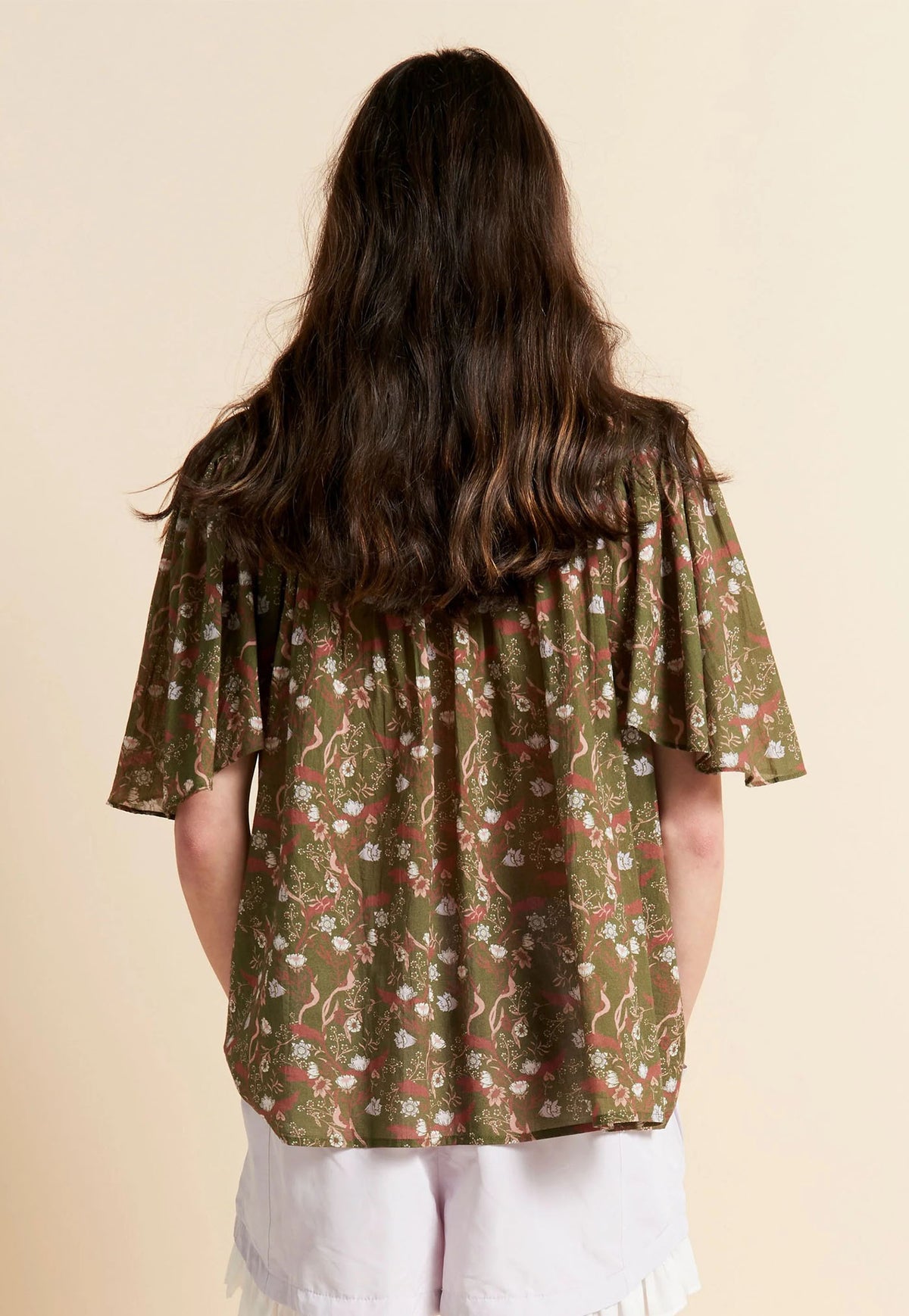 Agnes Blouse - Olive Multi