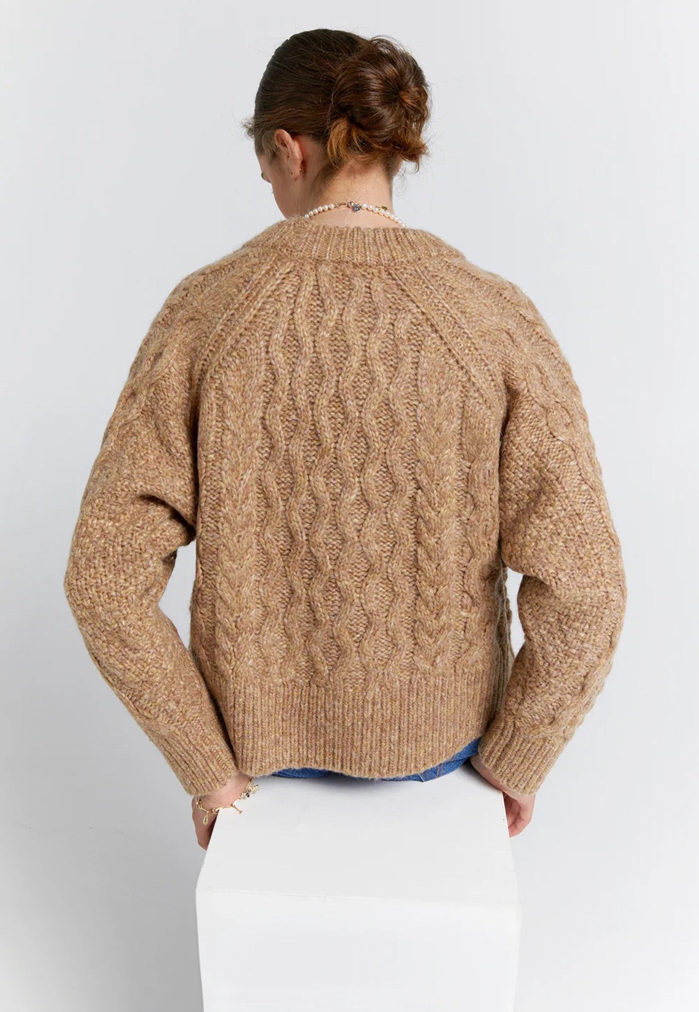 Cable Knit Cropped Sweater - Honey Marle sold by Angel Divine