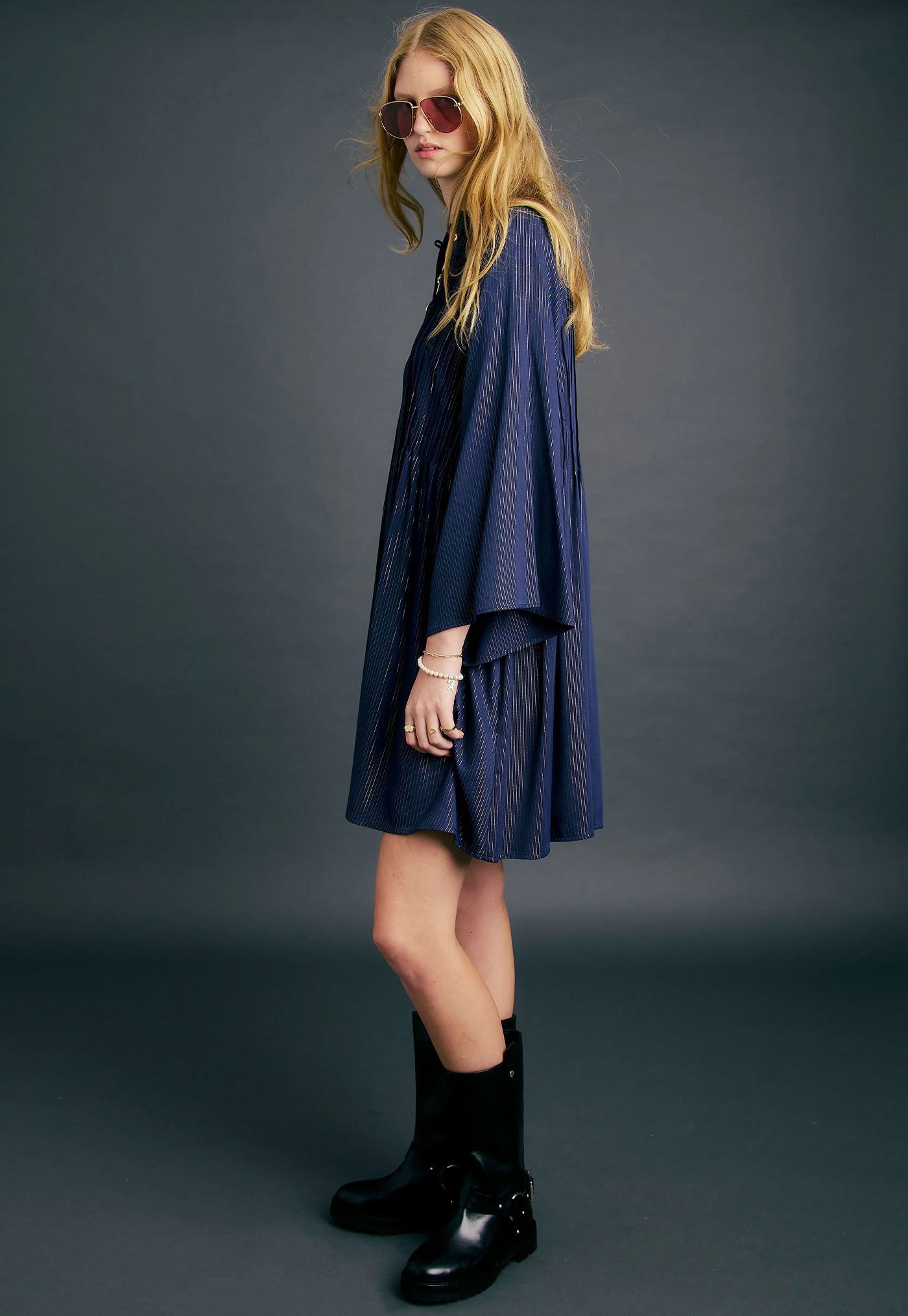 Glaze Dress - Navy