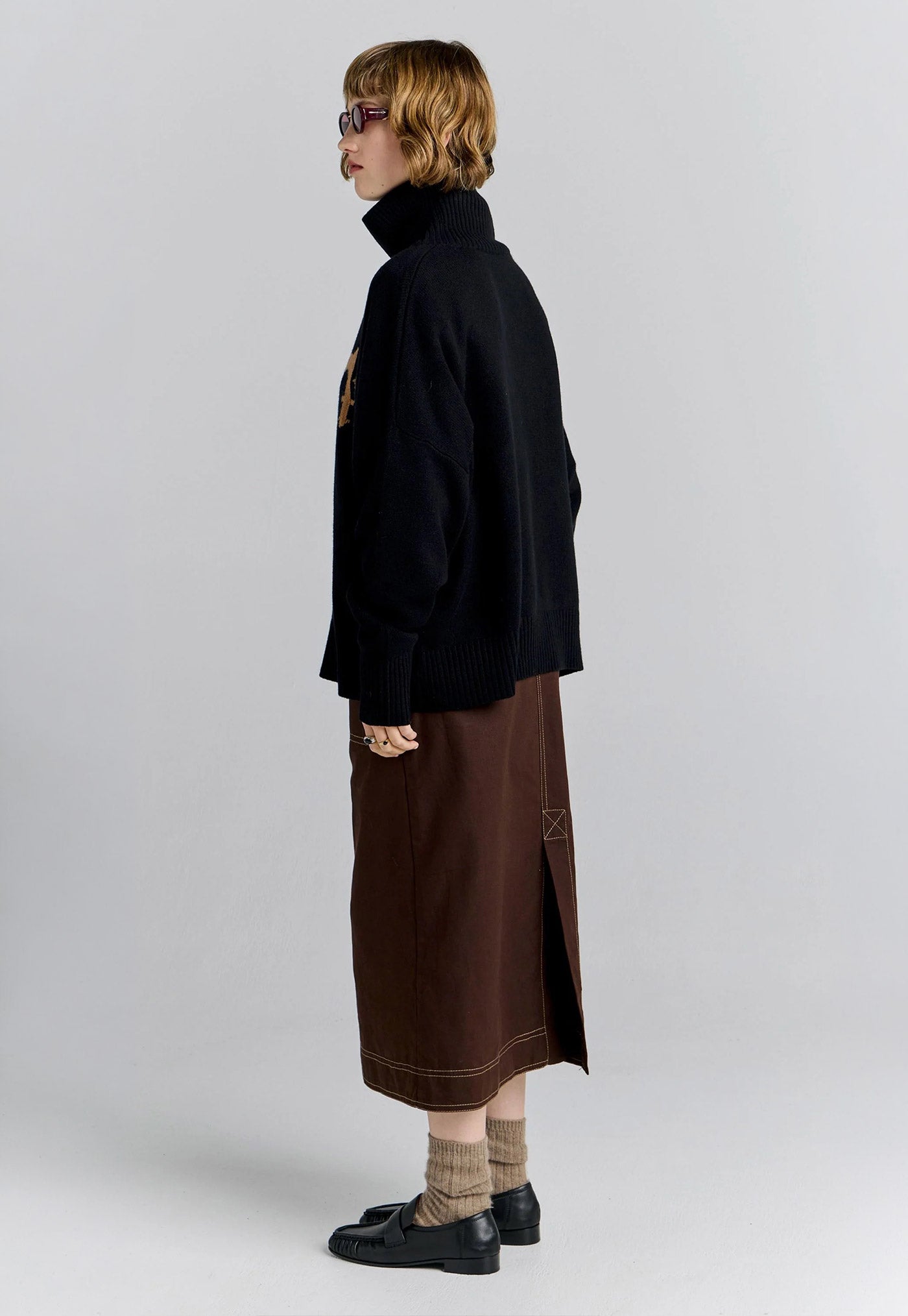 K Flag Sweater - Black