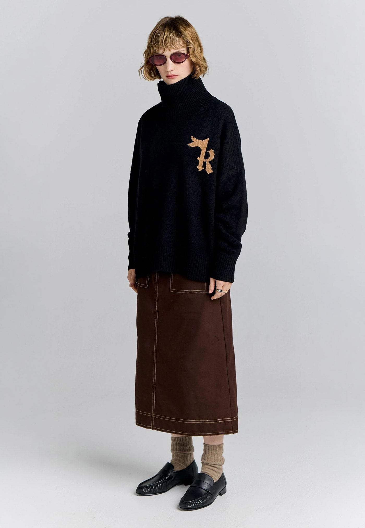 K Flag Sweater - Black