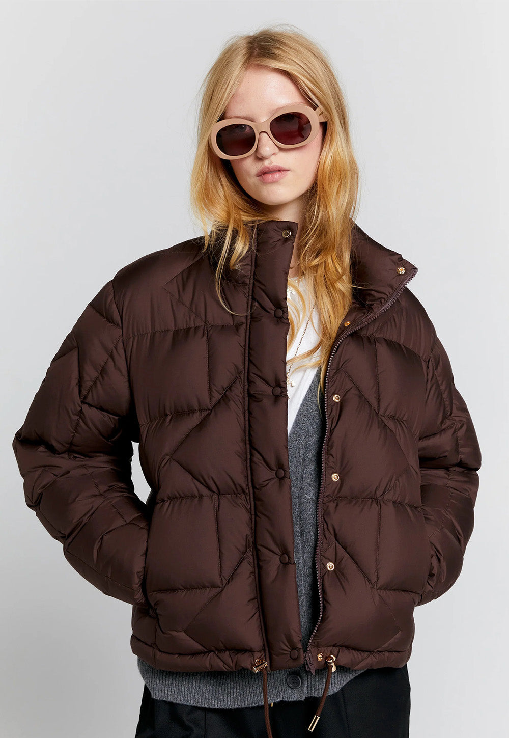 Quest Monogram Down Puffer - Mahogany