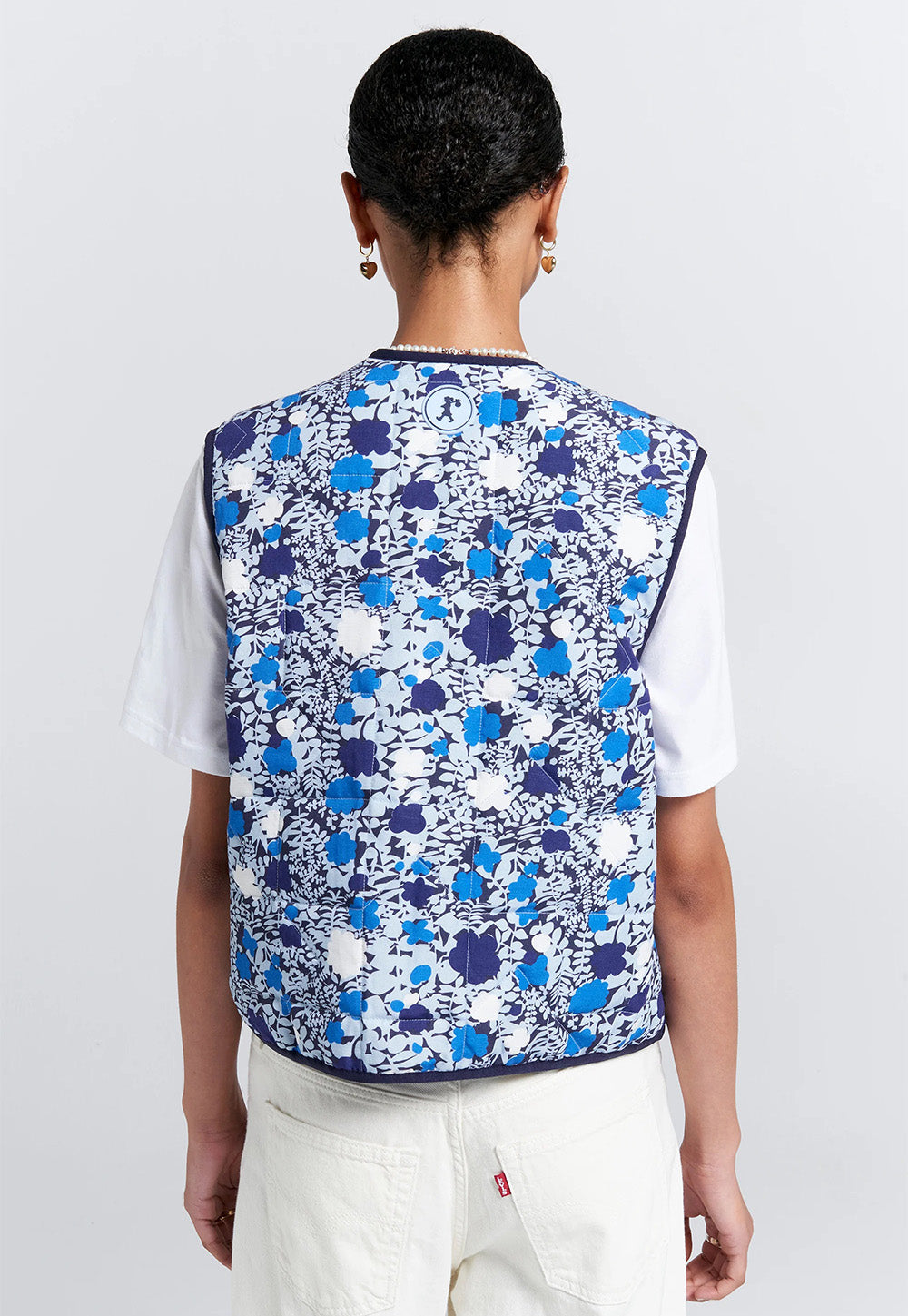 Quilted Drift Vest - Blue Multi