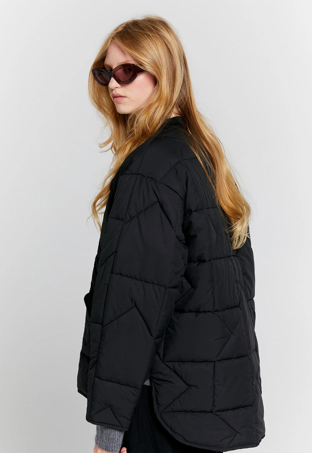 Quilted Monogram Jacket - Black
