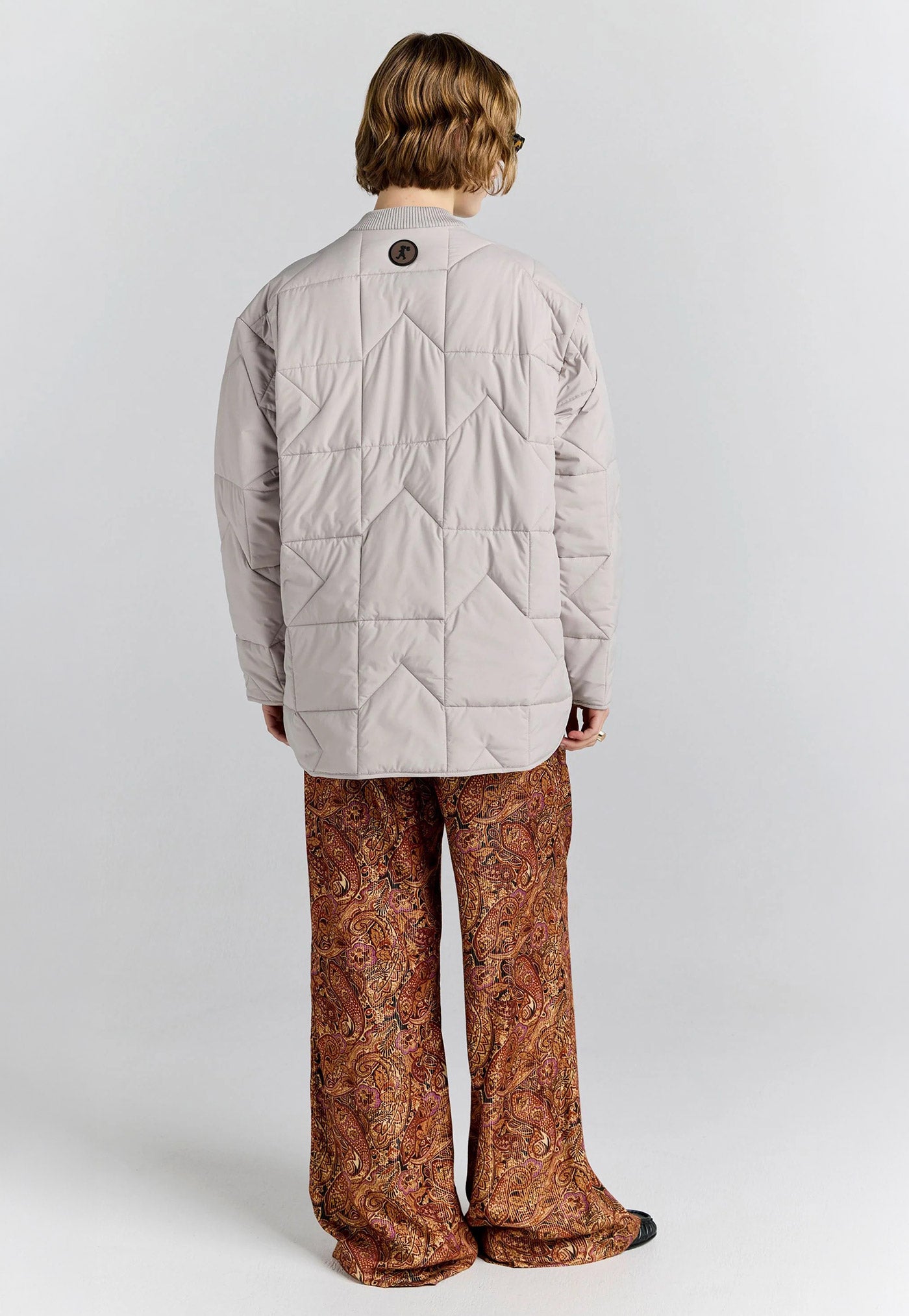 Quilted Monogram Jacket - Ecru