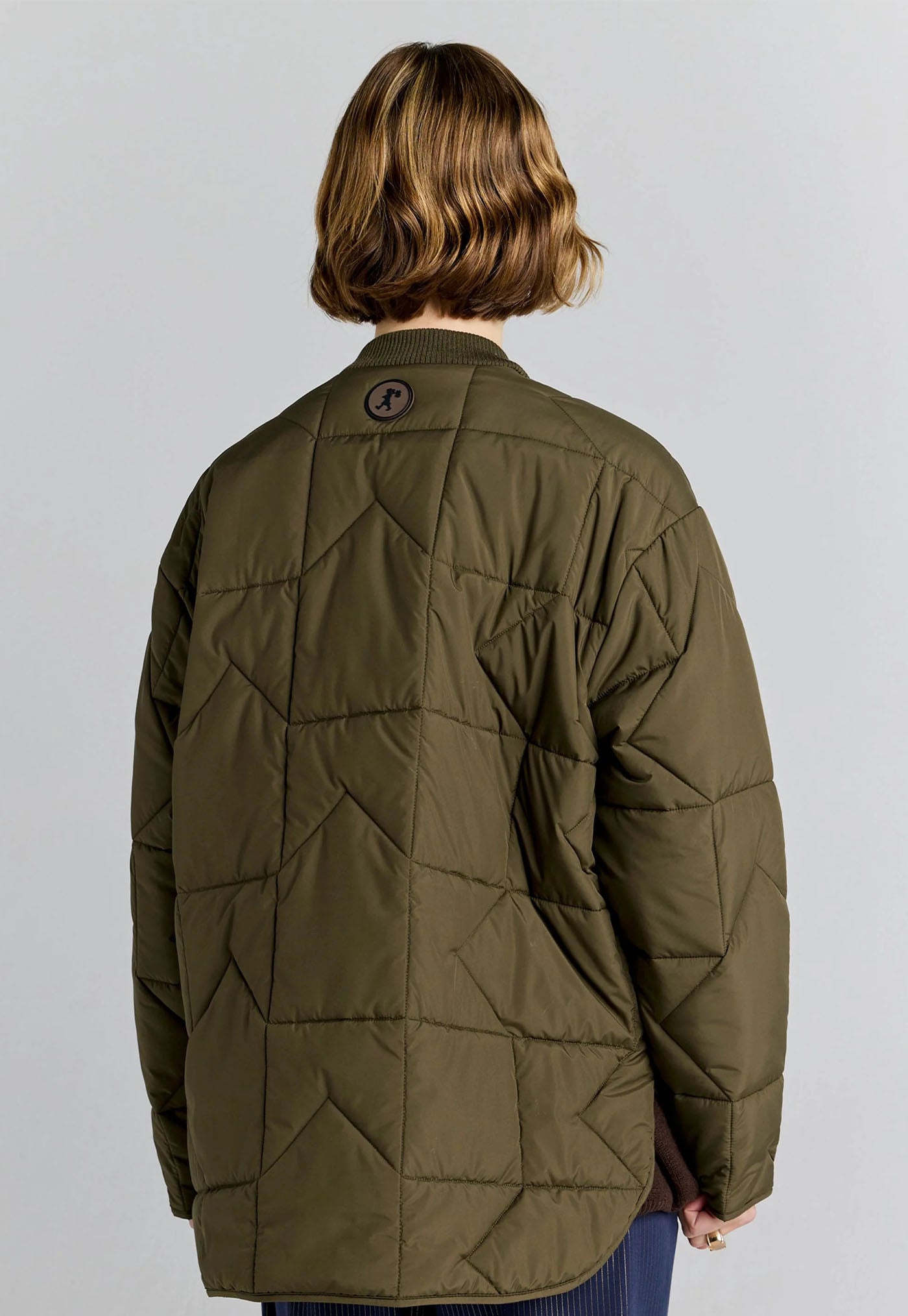 Quilted Monogram Jacket - Dark Olive
