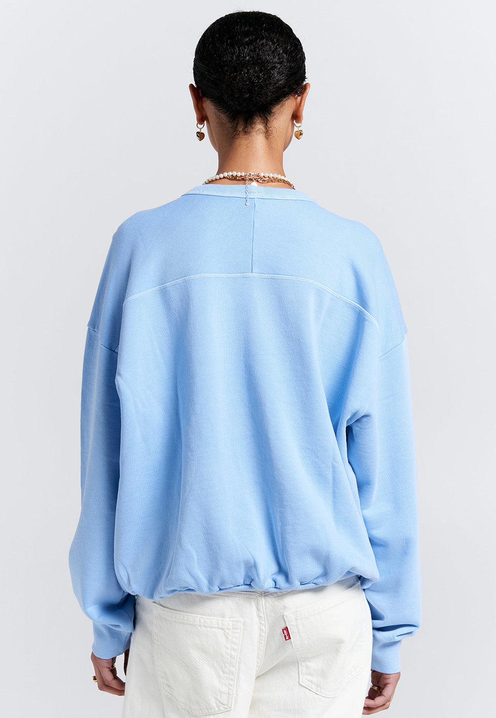 Runaway College Organic Cotton Crewneck Sweatshirt - Blue