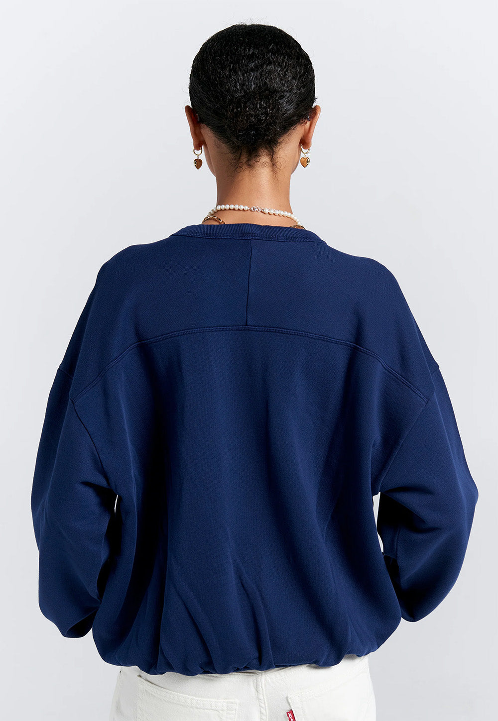 Runaway College Organic Cotton Crewneck Sweatshirt - Navy