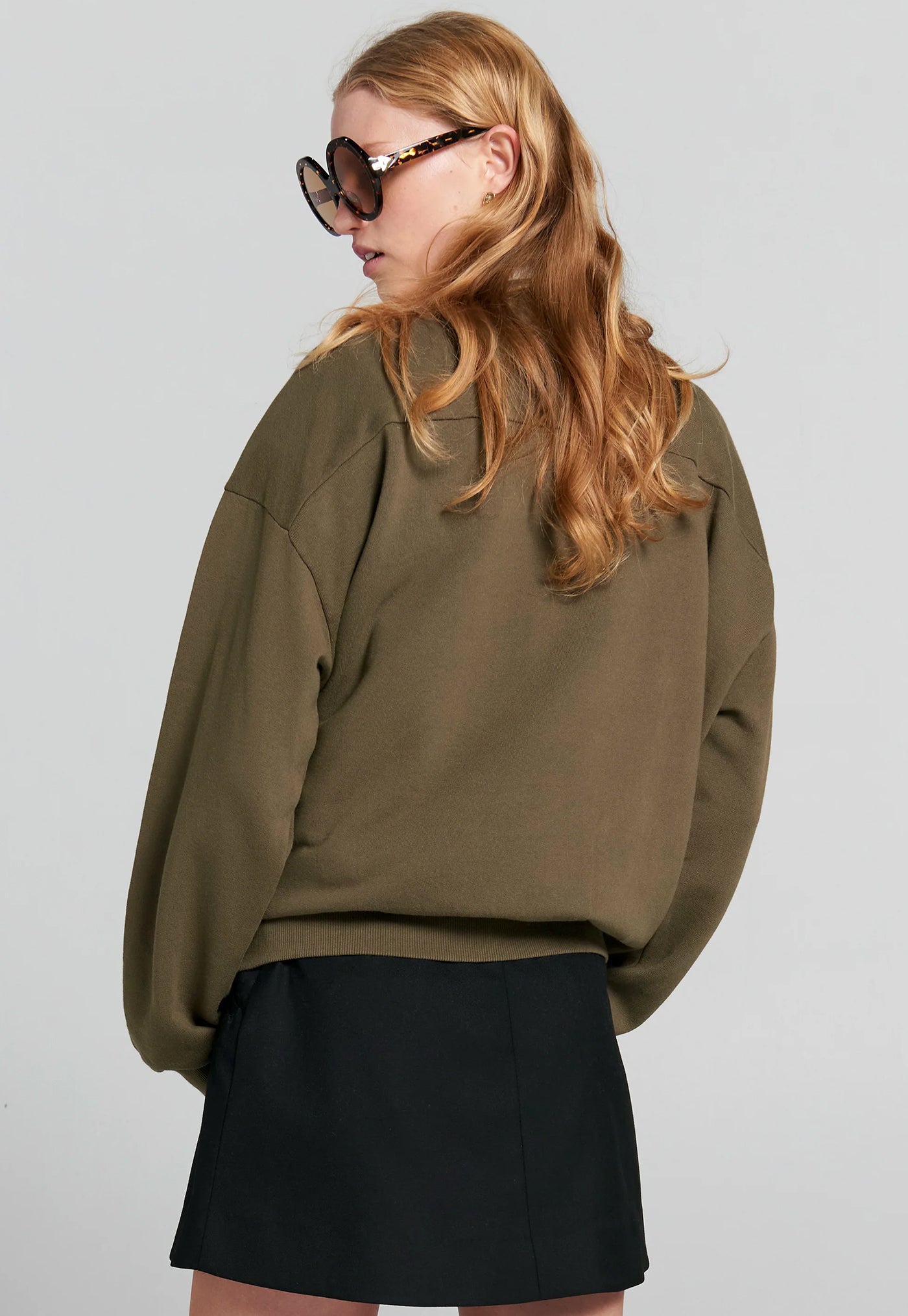 Runaway College Organic Cotton Crewneck Sweatshirt - Hunter Green