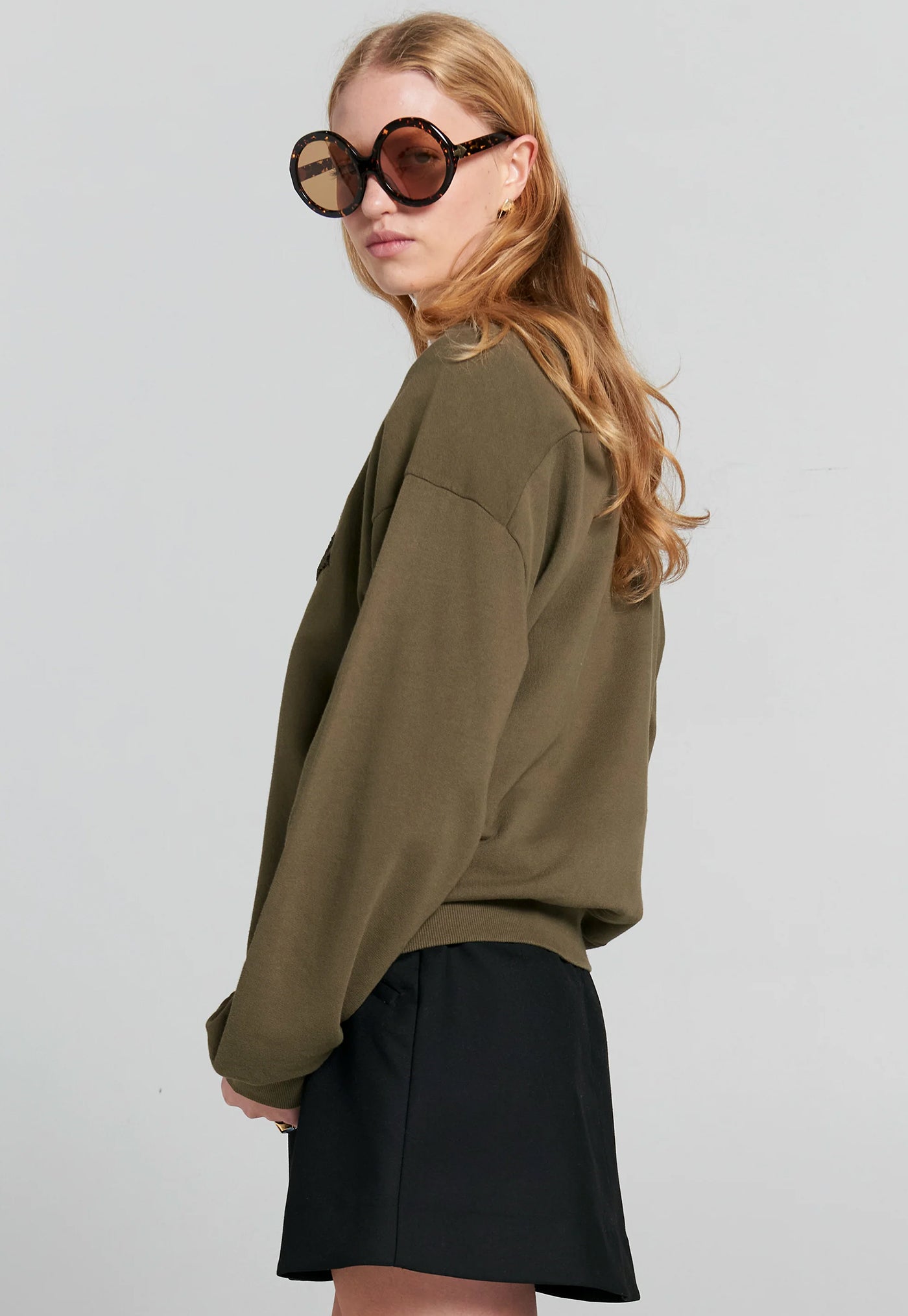 Runaway College Organic Cotton Crewneck Sweatshirt - Hunter Green