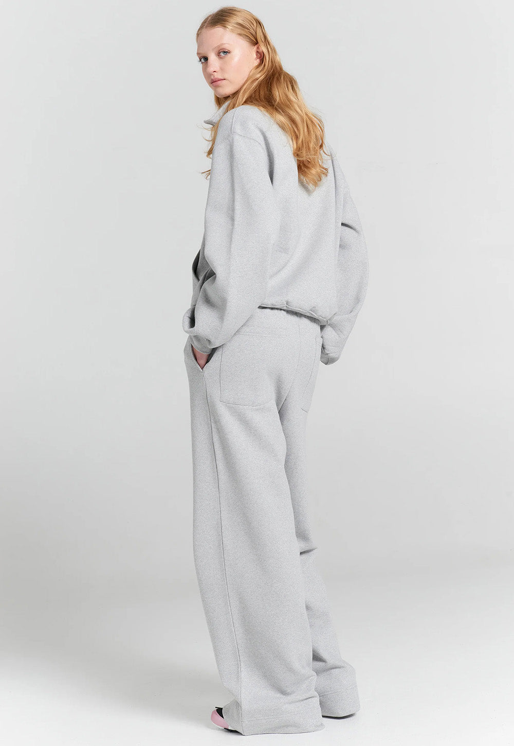 Runaway Girl Zip-Up Sweatshirt - Grey