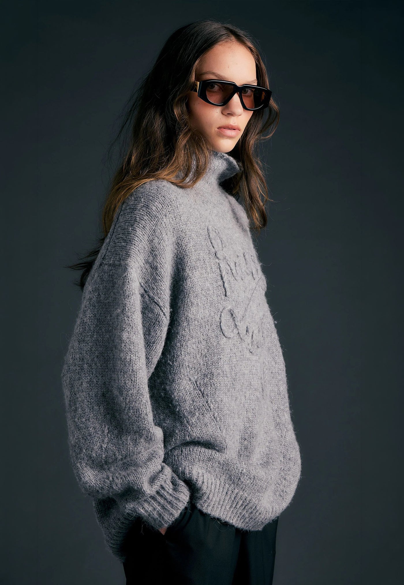 Runaway Rope Sweater - Grey Marle