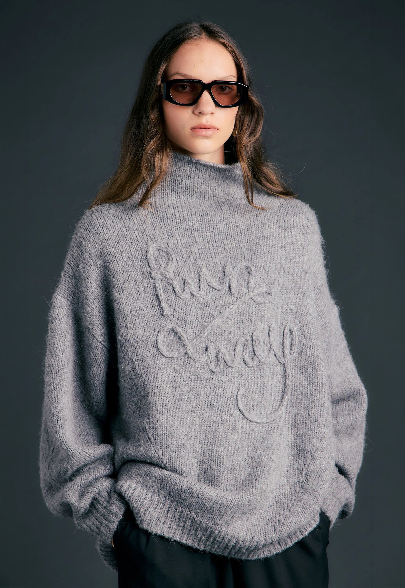 Runaway Rope Sweater - Grey Marle