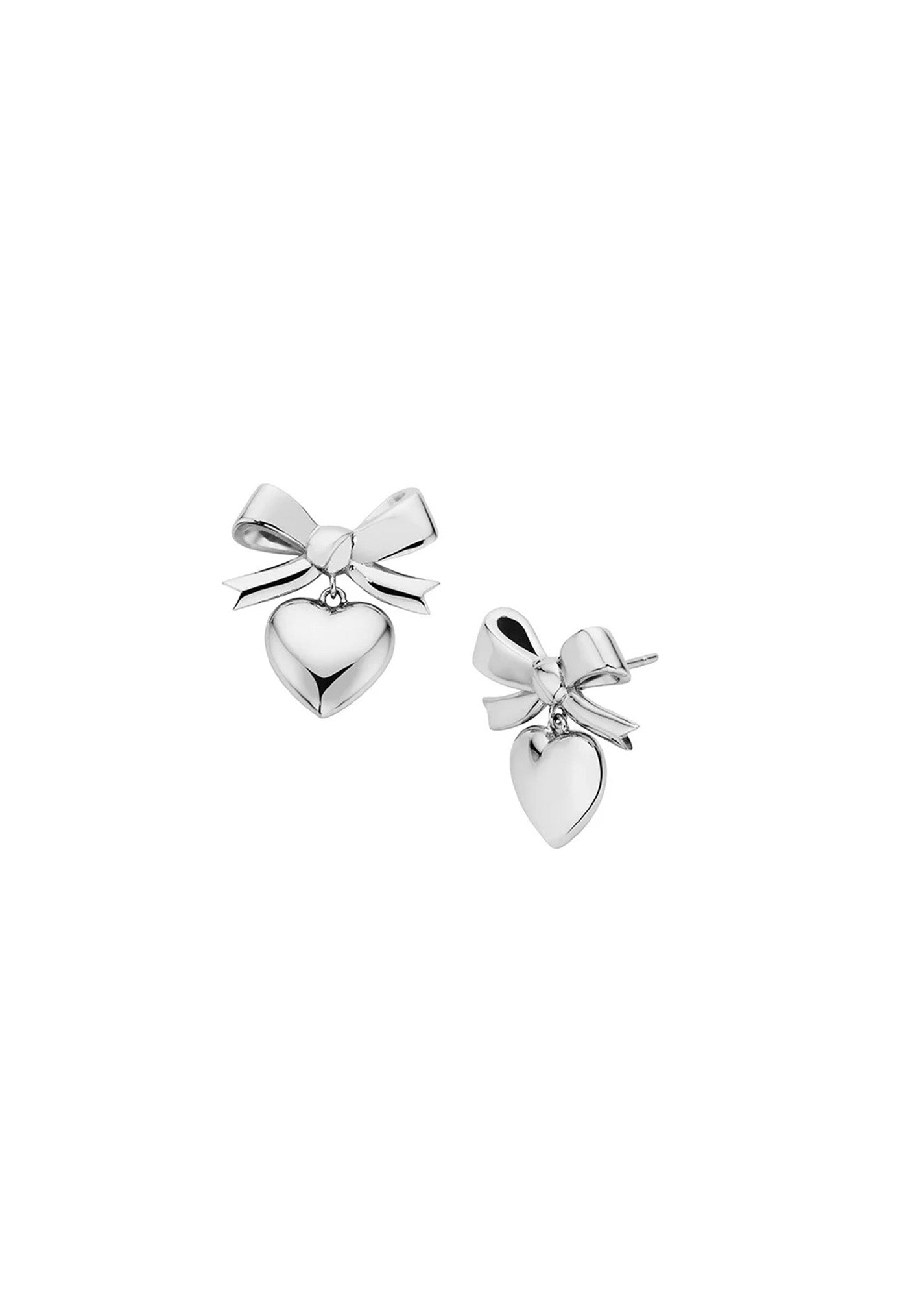 Superlove Bow Earrings - Silver sold by Angel Divine