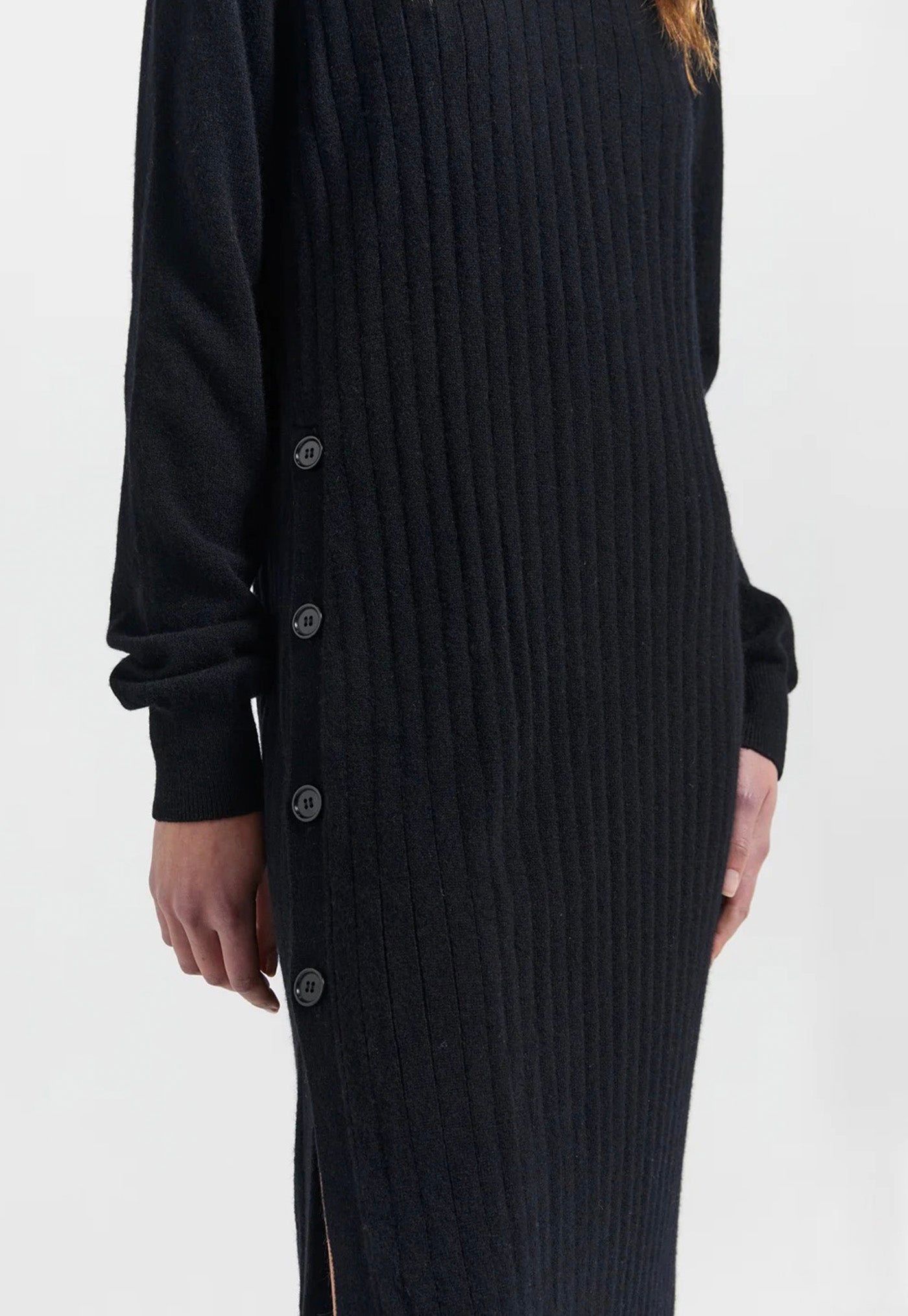 Nina Cashmere Turtleneck Dress - Black sold by Angel Divine