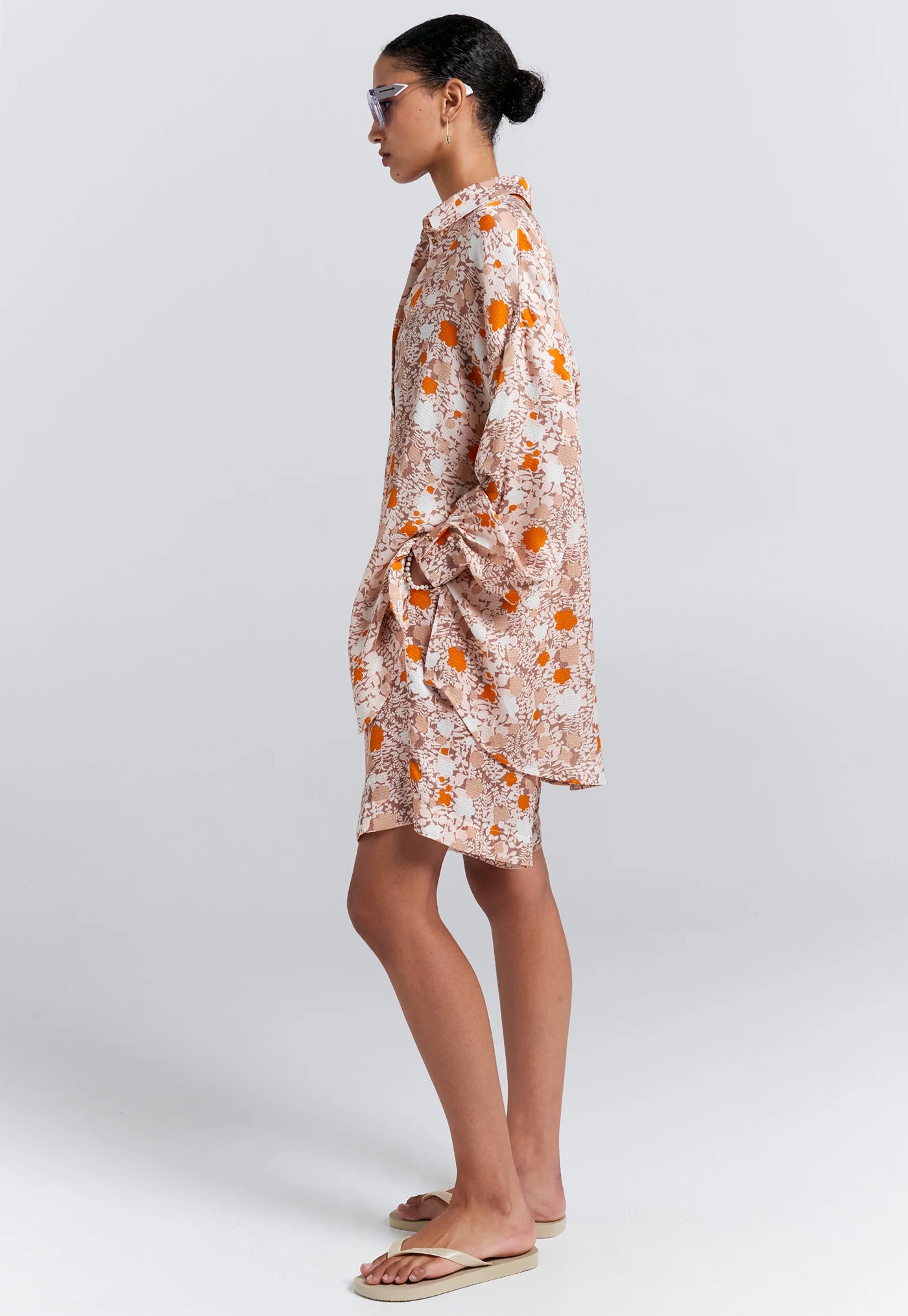 Oversized Walker Shirt - Pink Multi