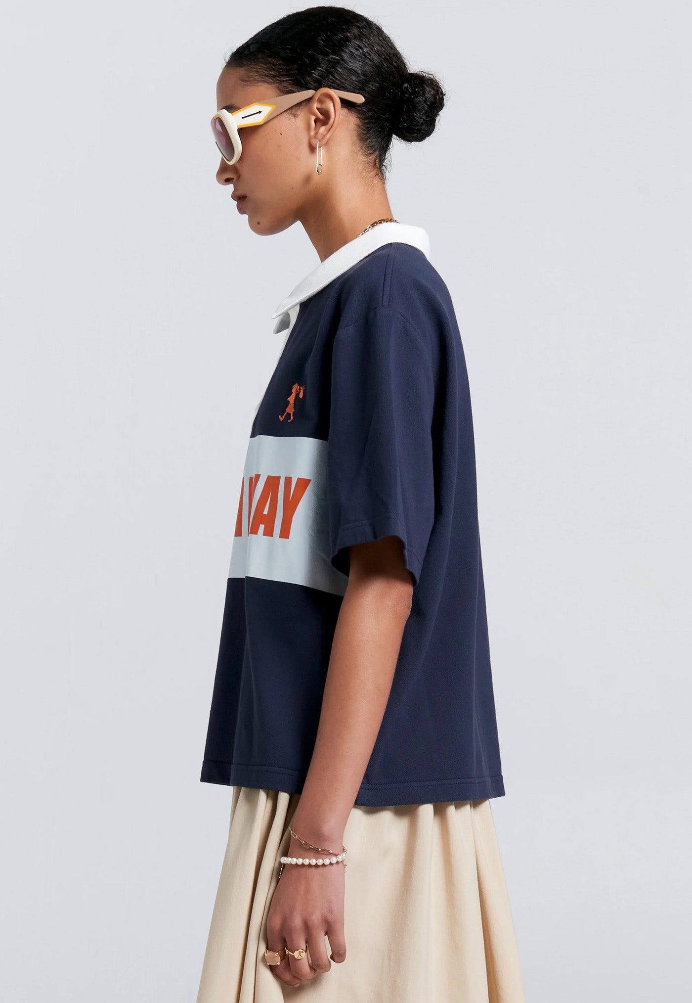 Runaway Rugby Jersey - Navy/Cream