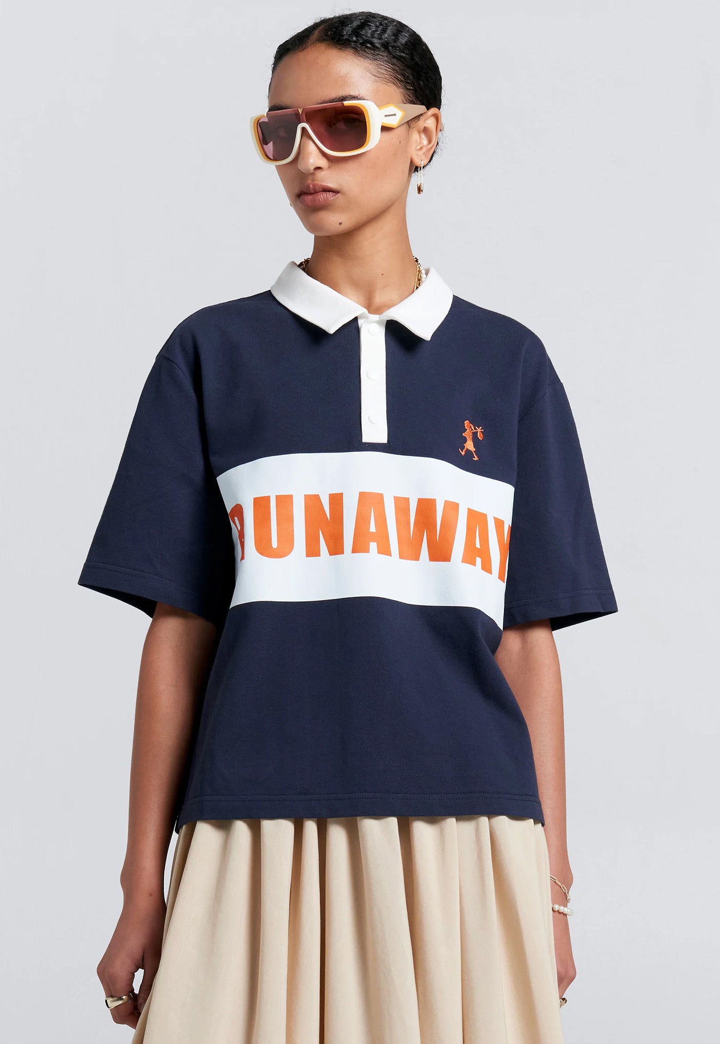 Runaway Rugby Jersey - Navy/Cream