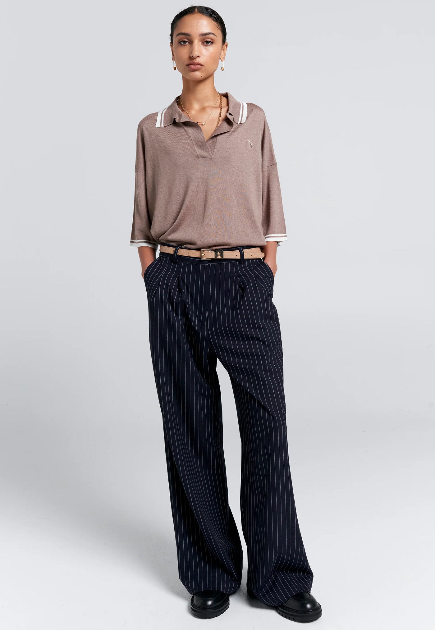 Relax Knit Polo - Taupe