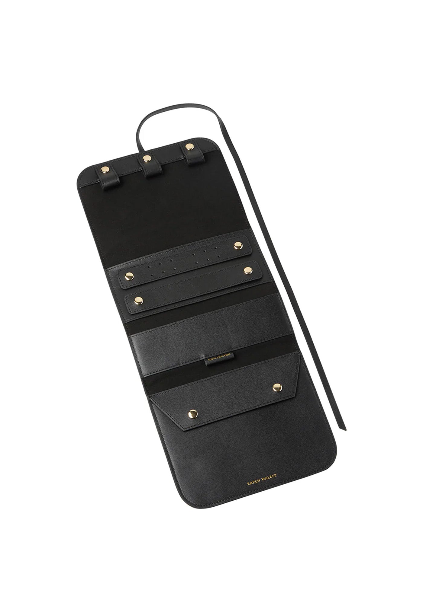 Leather Jewellery Pouch - Black
