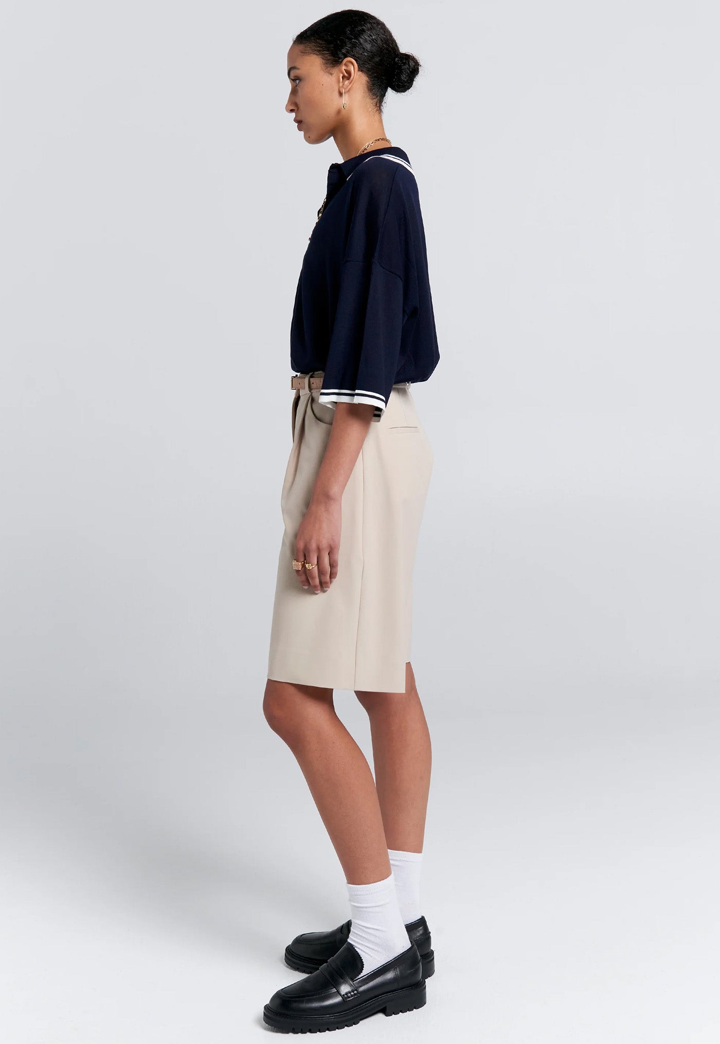 Relax Knit Polo - Navy