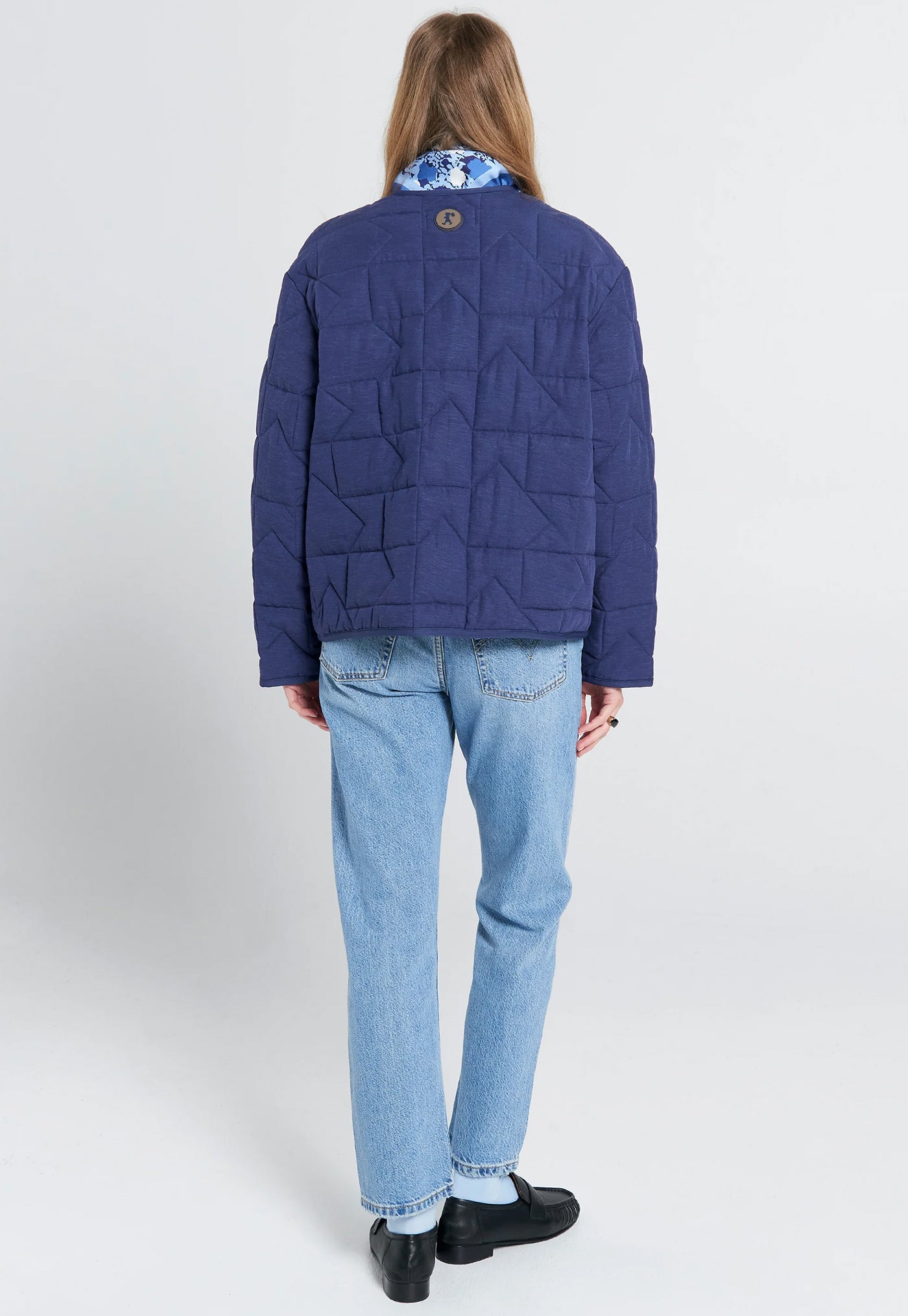 Quilted Drift Jacket  - Navy