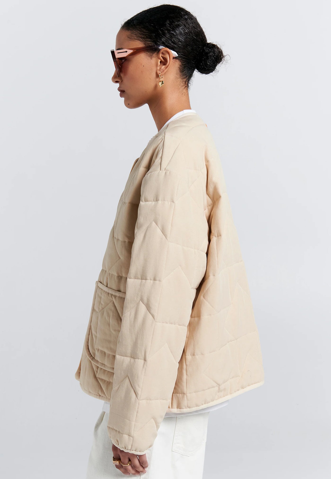 Quilted Drift Jacket - Natural