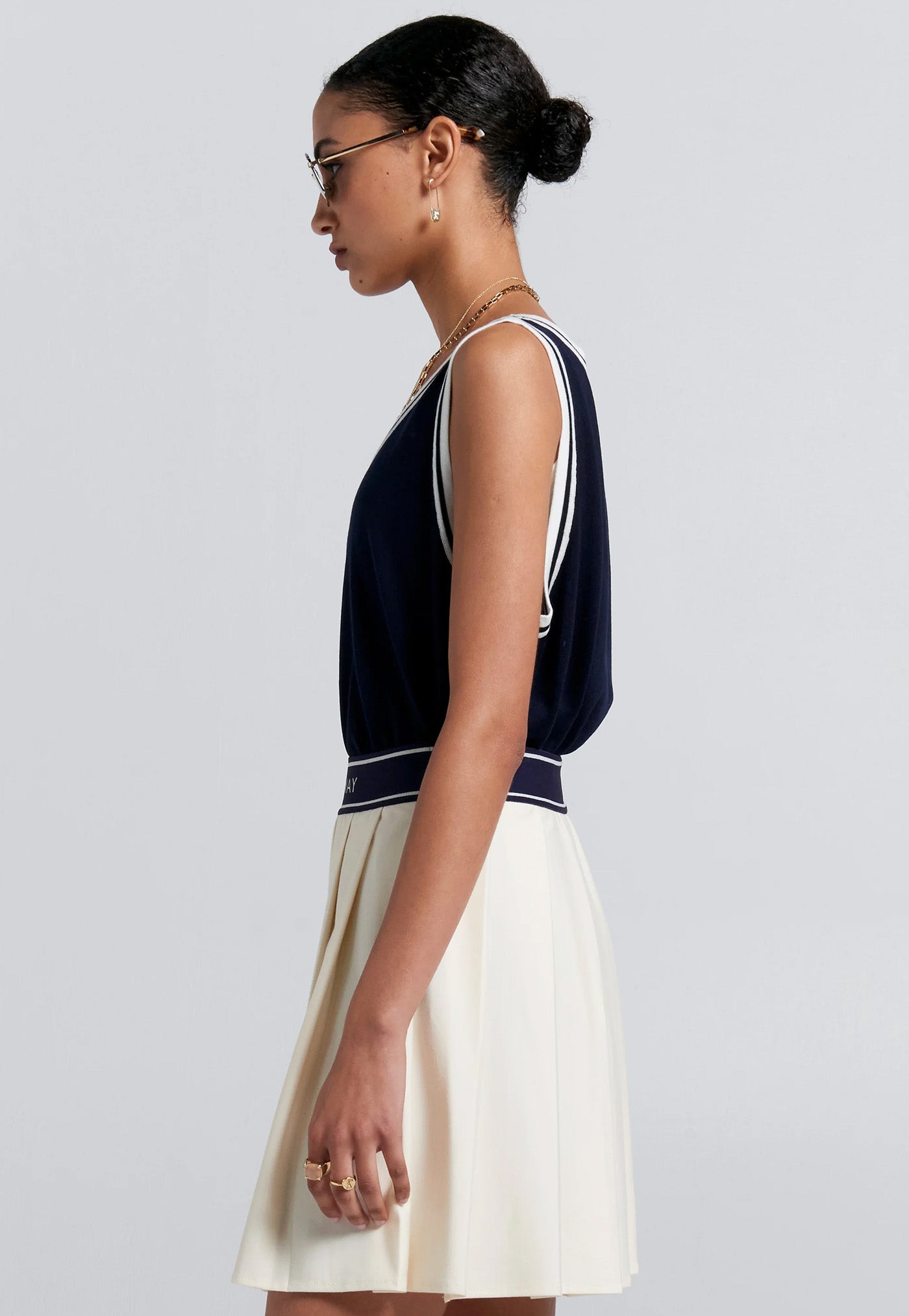 Relax Knit Tank - Navy