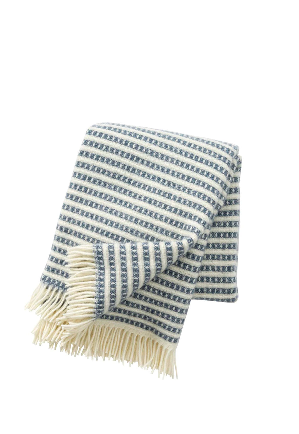 Olle Lambswool Throw - Smokey Blue sold by Angel Divine