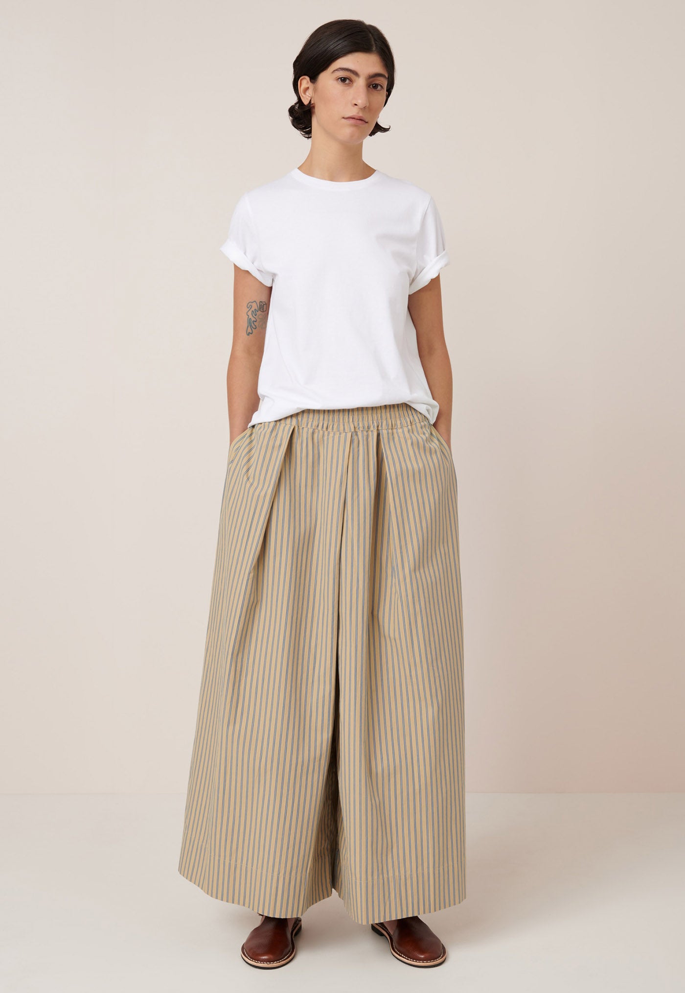 Athena Pant - Double Pinstripe