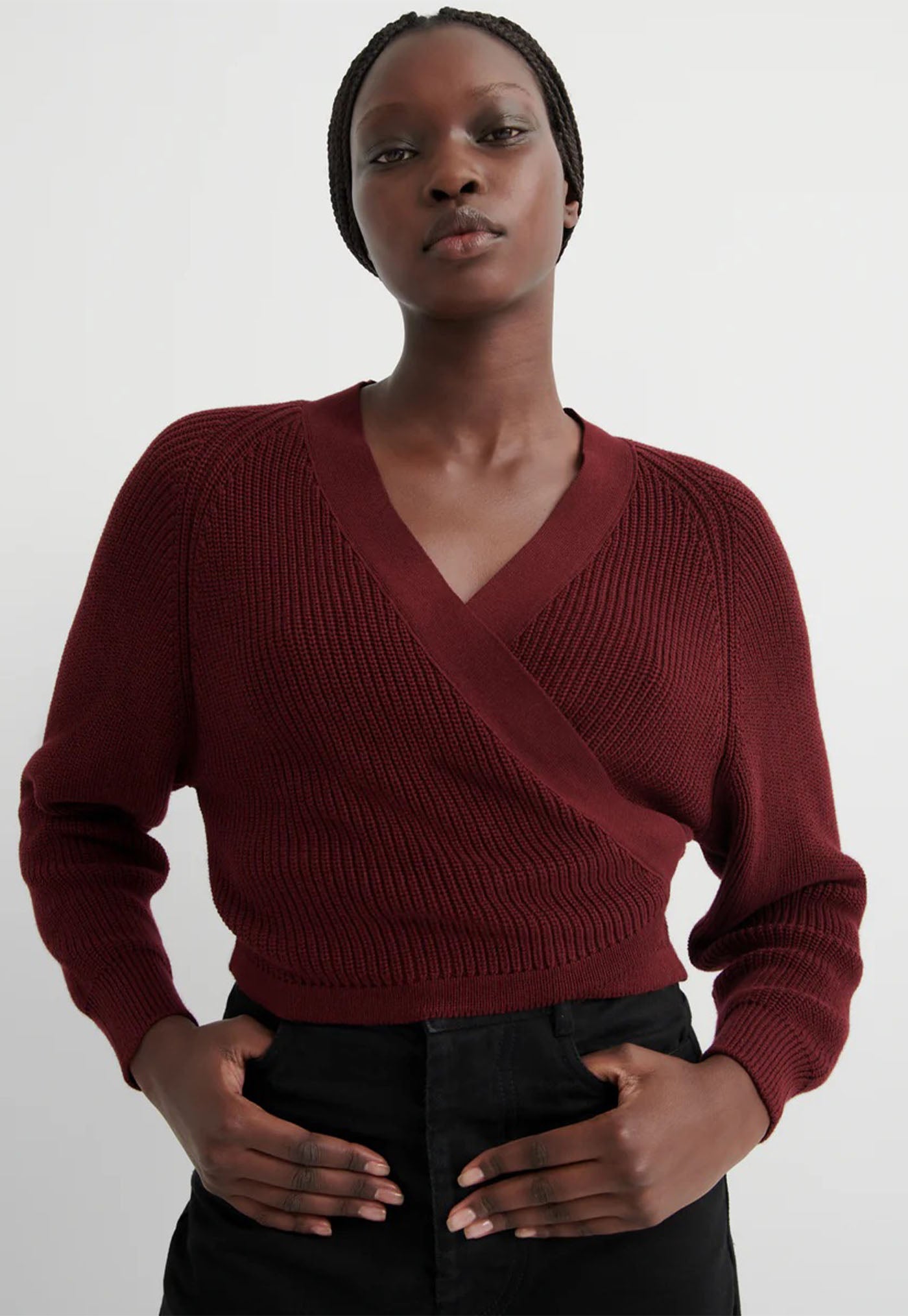 Composure Cardigan - Maroon