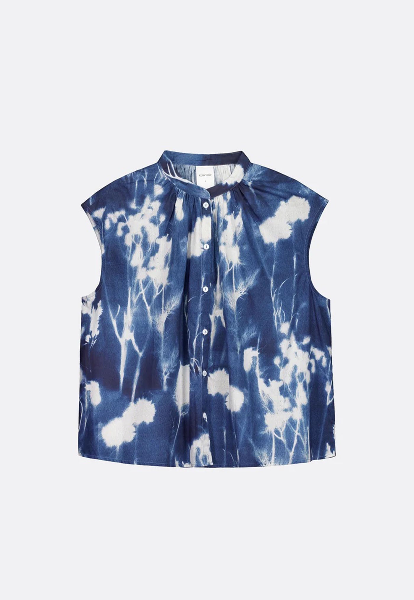 Equinox Top - Cyanotype Floral